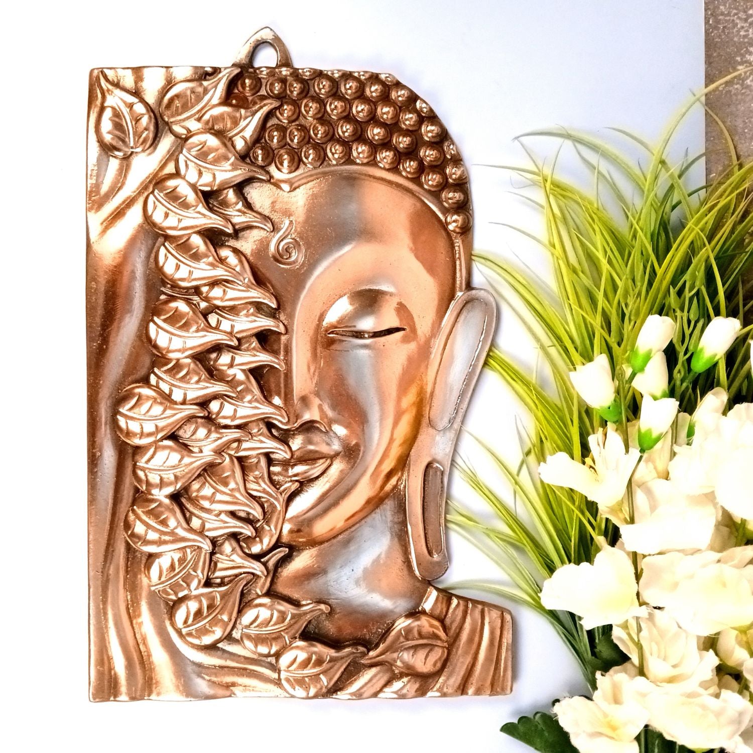 Buddha Wall Hanging Wall Art Showpiece | Handcrafted Home Decor Item | Elegant Buddha Art for Living Room & Bedroom | Ethnic Gift for Diwali & Birthday - 20 Inch - Apkamart