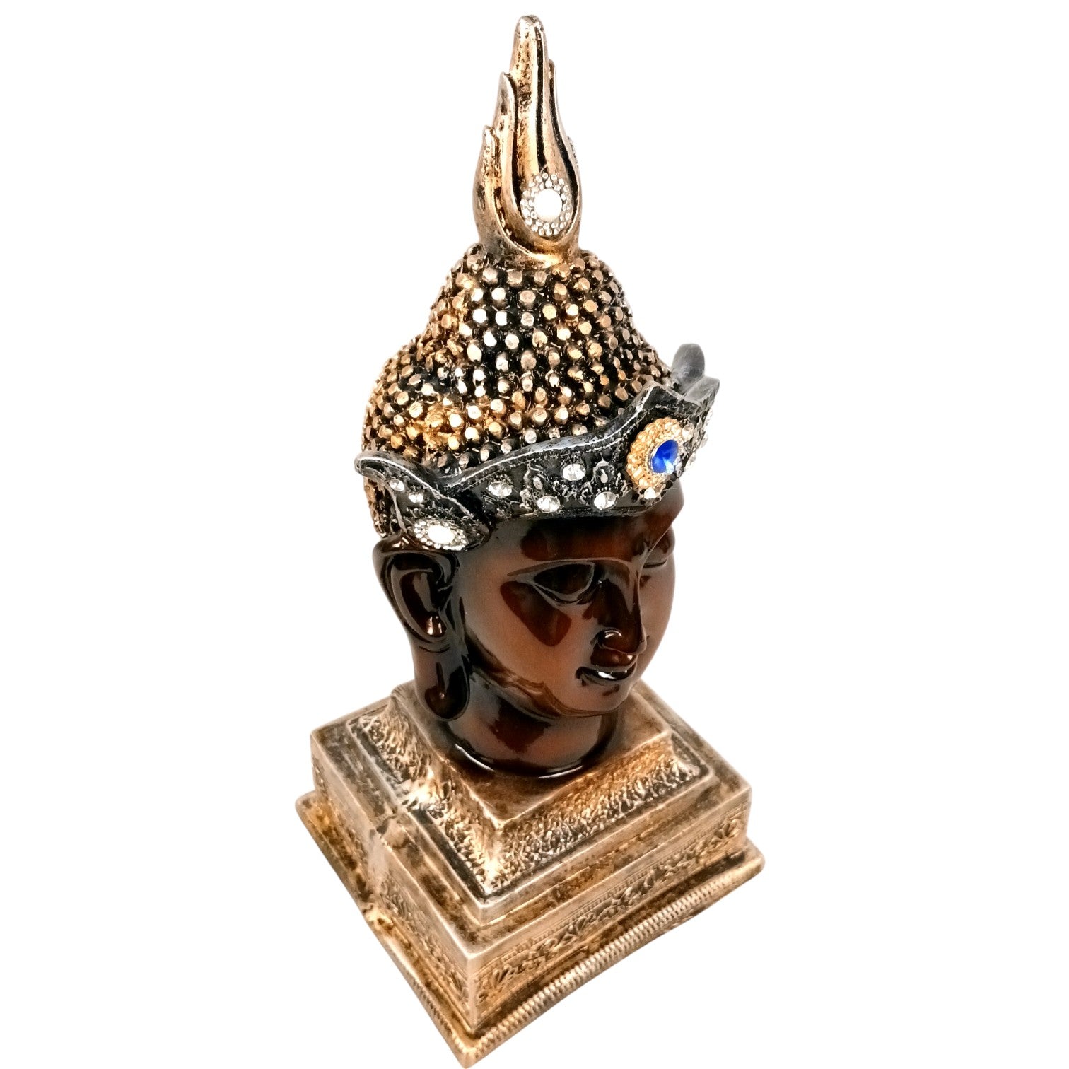 Buddha Head Statues | Lord Gautam Buddha - Idol Showpiece - For Living room, Home, Table, Shelf, Office Décor | Zen Decoration - 15 Inch - Apkamart