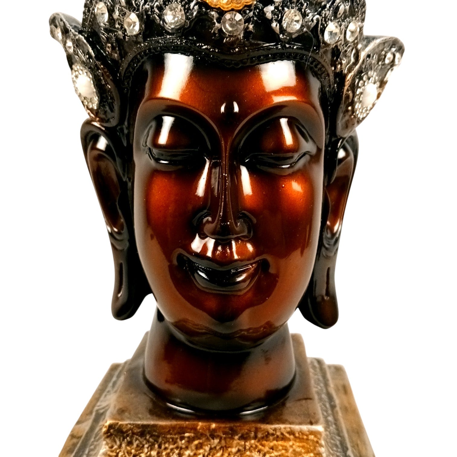 Buddha Head Statues | Lord Gautam Buddha - Idol Showpiece - For Living room, Home, Table, Shelf, Office Décor | Zen Decoration - 15 Inch - Apkamart