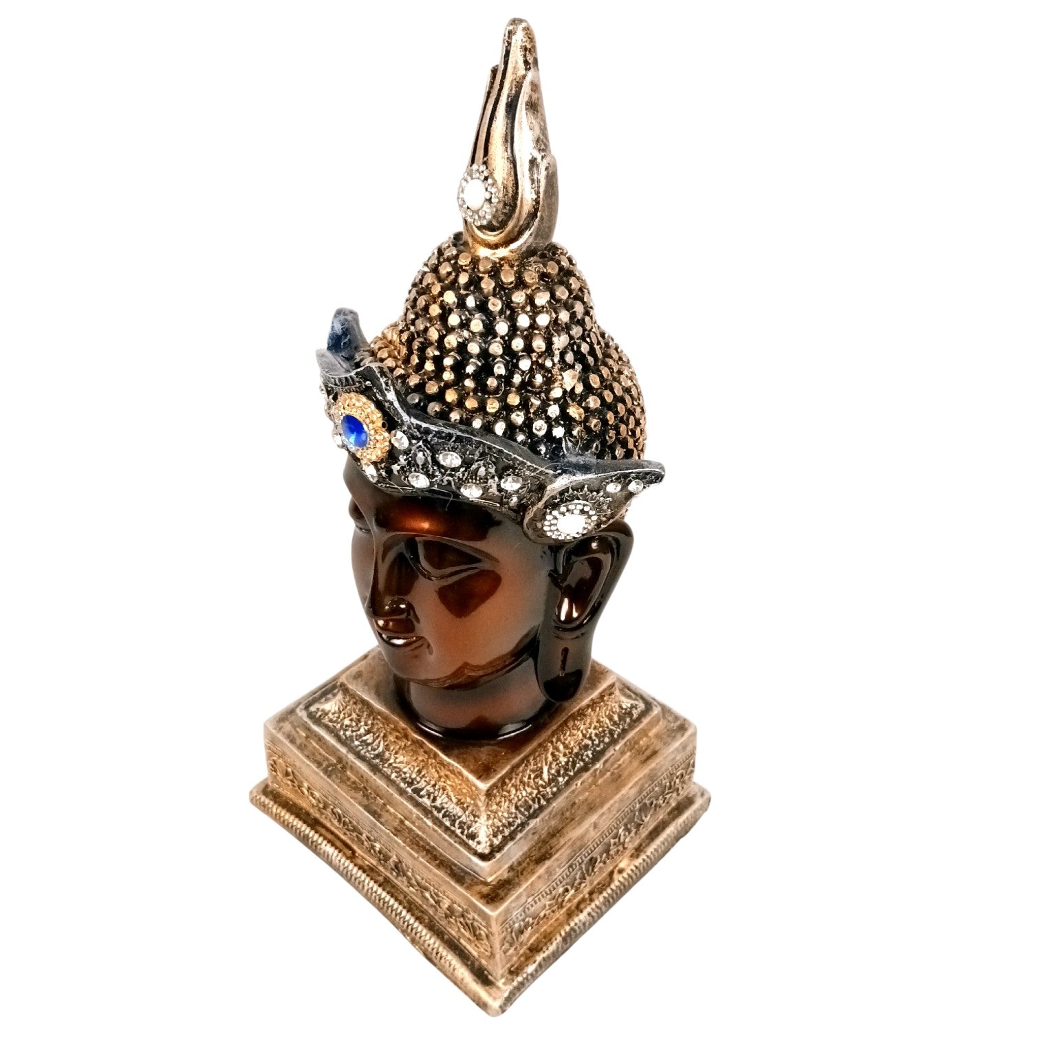 Buddha Head Statues | Lord Gautam Buddha - Idol Showpiece - For Living room, Home, Table, Shelf, Office Décor | Zen Decoration - 15 Inch - Apkamart