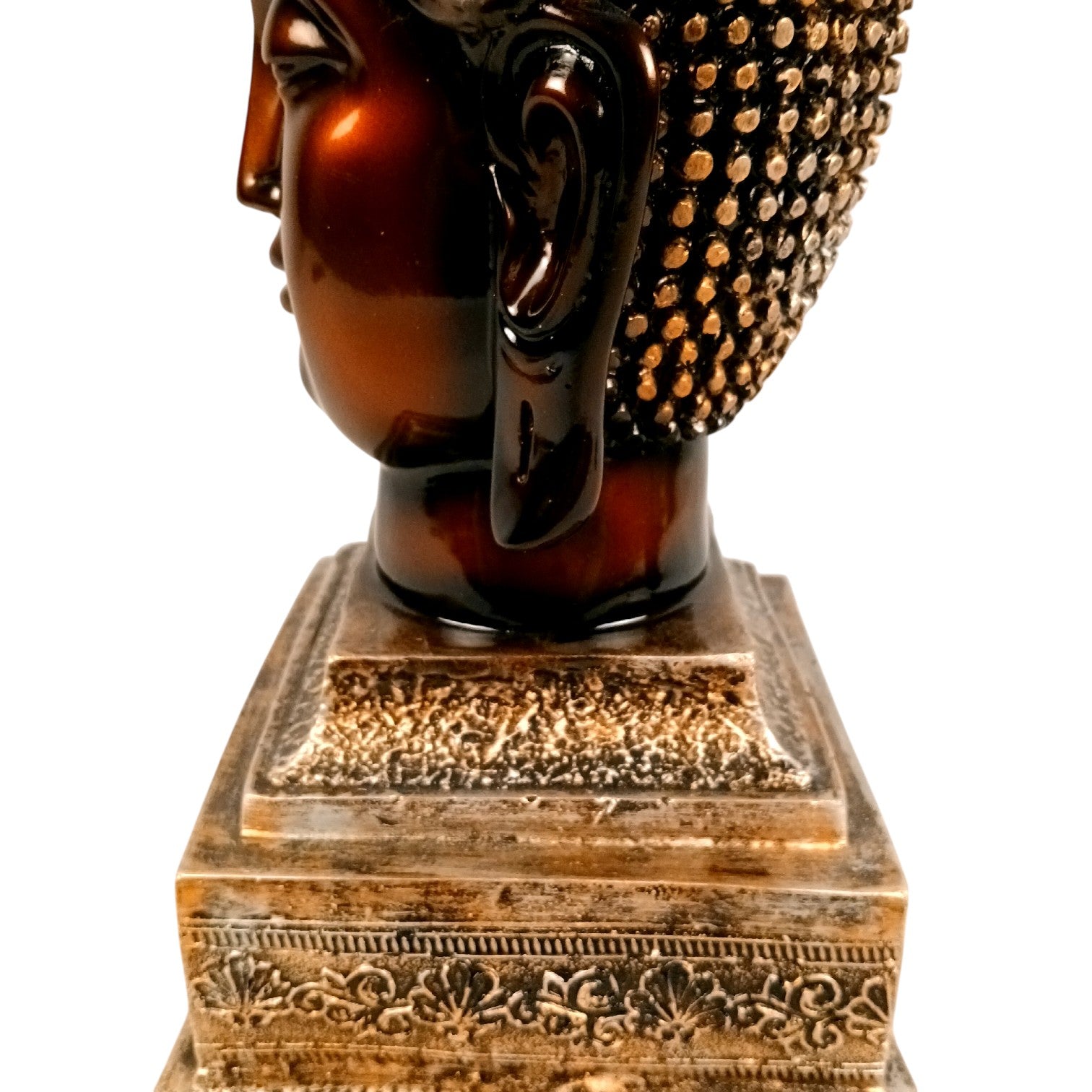 Buddha Head Statues | Lord Gautam Buddha - Idol Showpiece - For Living room, Home, Table, Shelf, Office Décor | Zen Decoration - 15 Inch - Apkamart