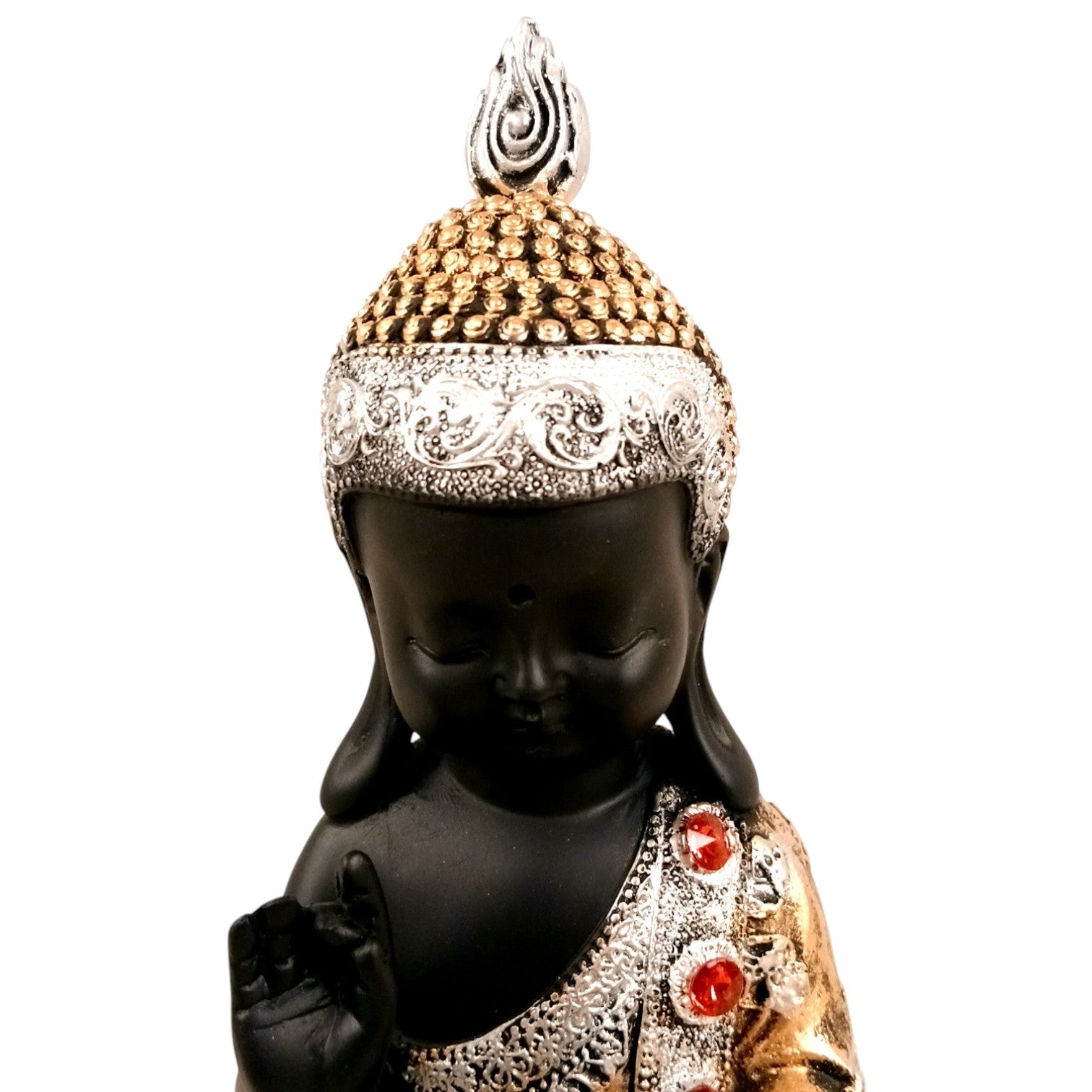 Buddha Statues | Lord Gautam Buddha Sitting Pose Idol Showpiece - For Living room, Home, Table, Shelf, Office Décor | Housewarming & Birthday Gift - 10 Inch (Set Of 4) - Apkamart