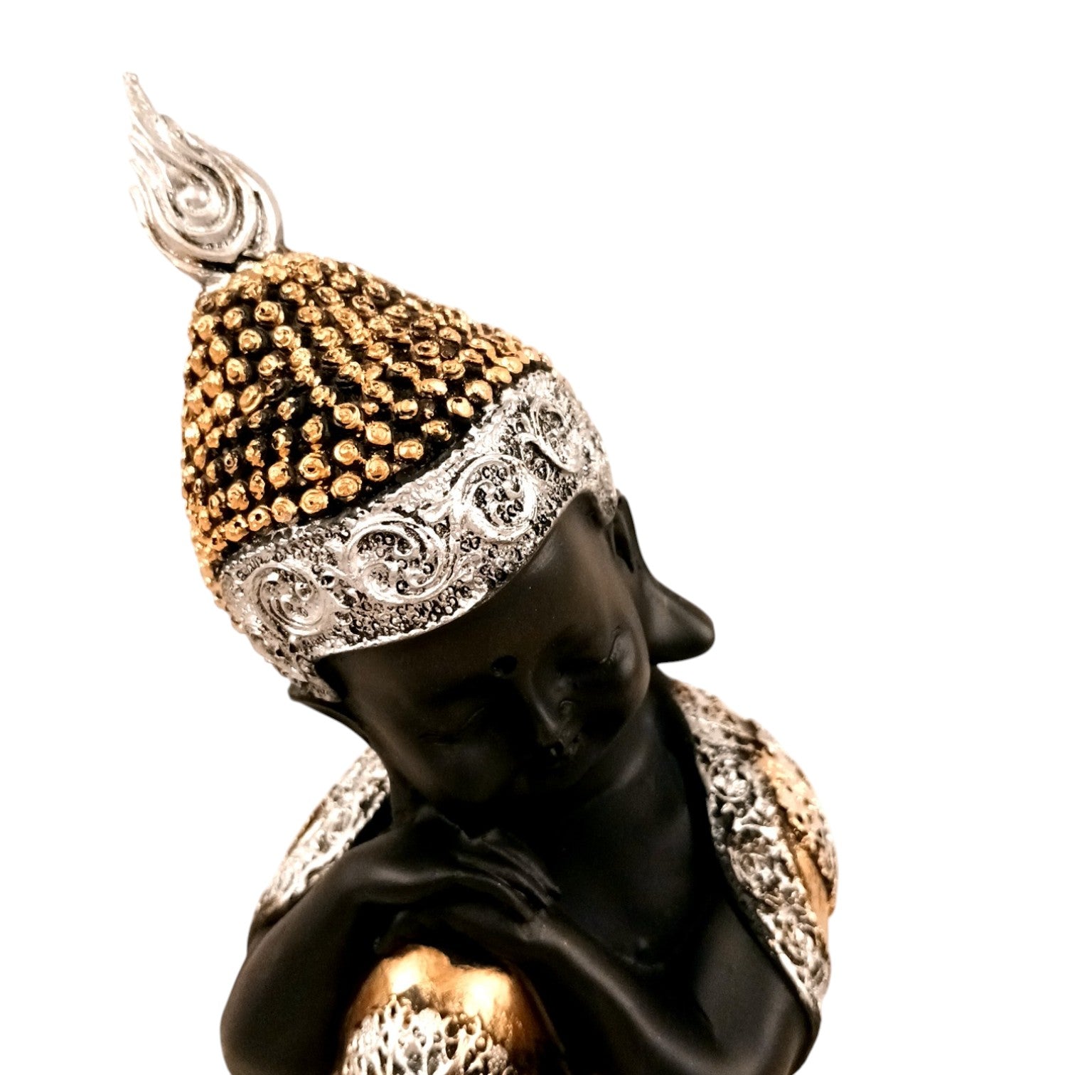 Buddha Statues | Lord Gautam Buddha Sitting Pose Idol Showpiece - For Living room, Home, Table, Shelf, Office Décor | Housewarming & Birthday Gift - 10 Inch (Set Of 2) - Apkamart