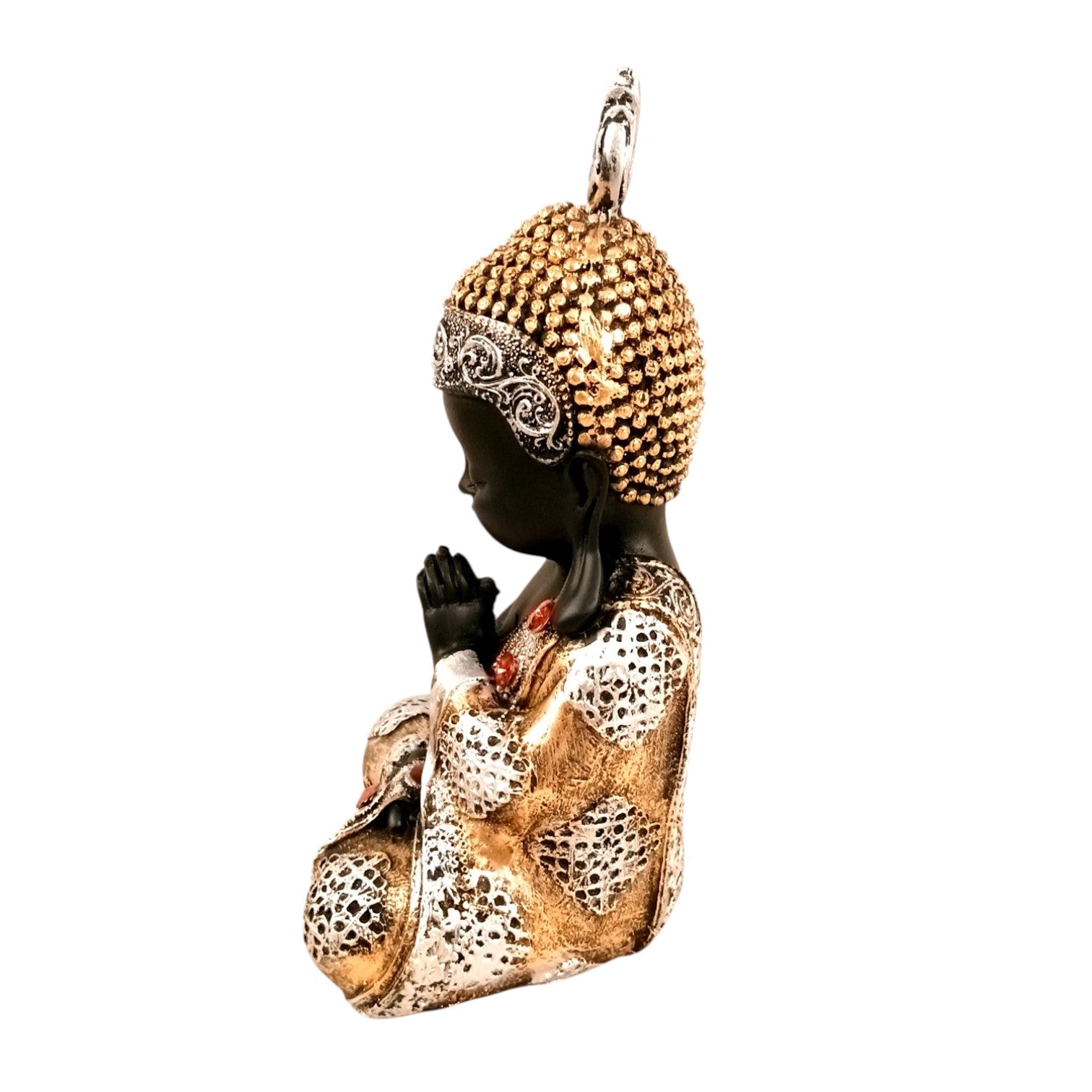 Buddha Statues | Lord Gautam Buddha Sitting Pose Idol Showpiece - For Living room, Home, Table, Shelf, Office Décor | Housewarming & Anniversary Gift - 10 Inch (Set Of 2) - Apkamart