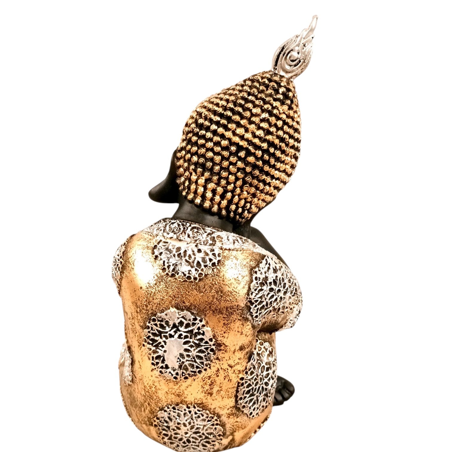 Buddha Statues | Lord Gautam Buddha Sitting Pose Idol Showpiece - For Living room, Home, Table, Shelf, Office Décor | Housewarming & Birthday Gift - 10 Inch (Set Of 2) - Apkamart