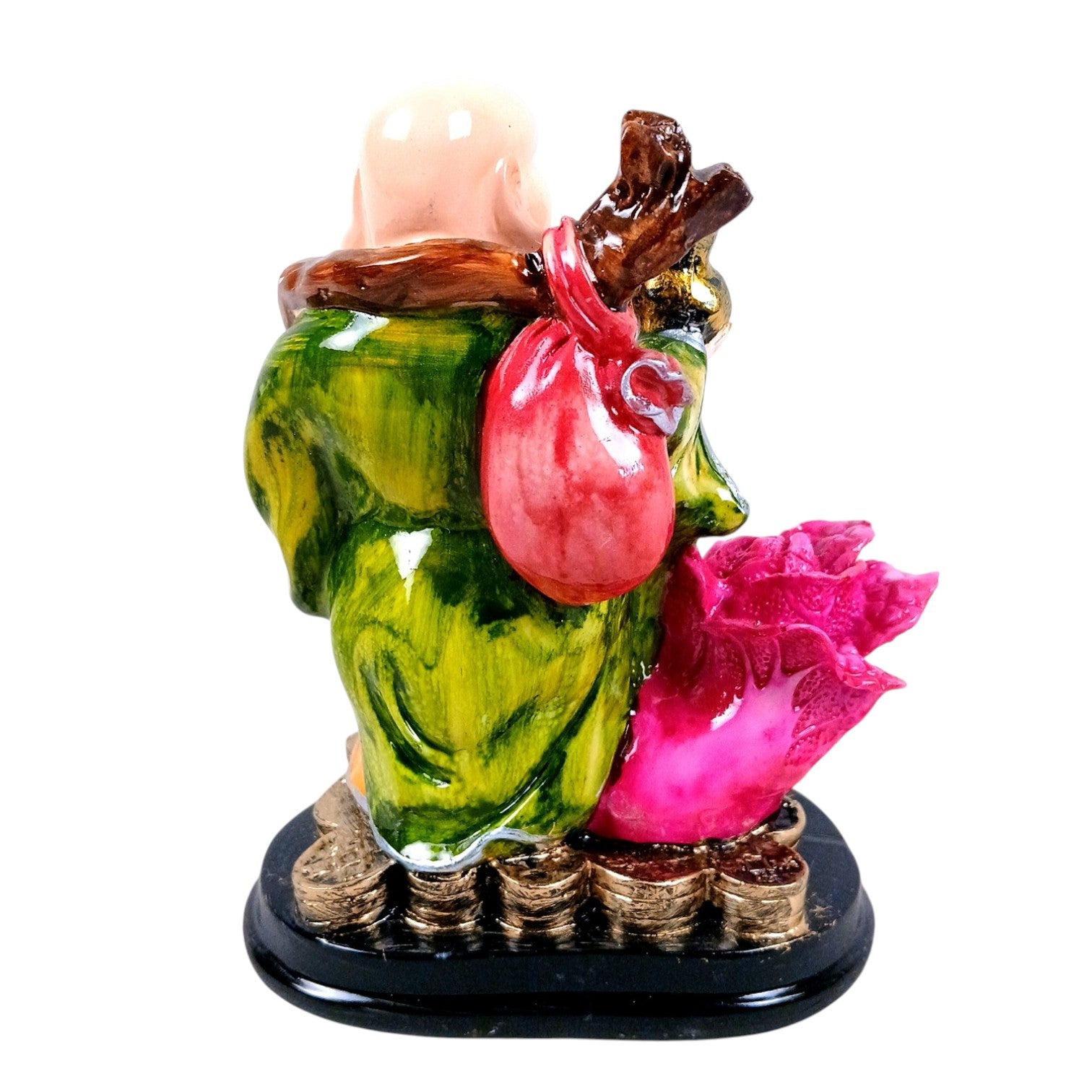 Buddha Showpiece with Rustic Look | Feng Shui Decor - For Good Luck, Home, Table, Office Decor & Gift - 6 Inch - Apkamart