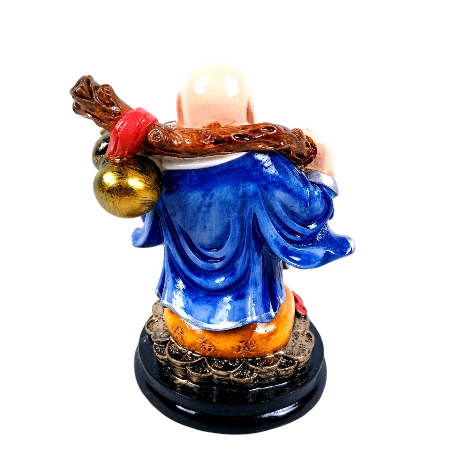 Laughing Buddha Showpiece with Bowl | Feng Shui Decor - Good Luck, Home, Table, Office Decor & Gift - 7 Inch - Apkamart