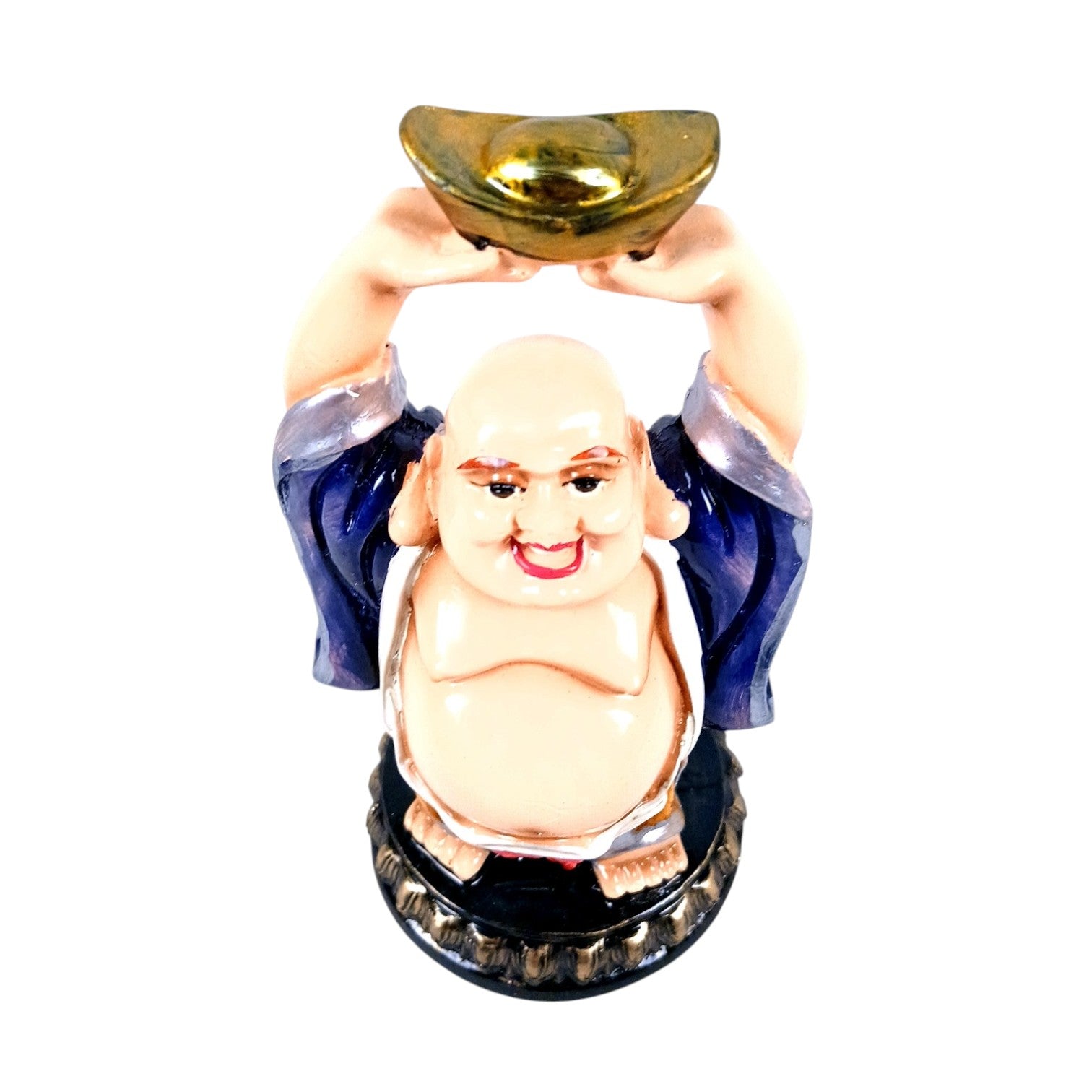  Laughing Buddha Statue with Bowl | Buddha Showpiece with Money Bag for Wealth | For Home, Table & Office Decor & Gift - Symbol of wealth, good luck & prosperity - 6 Inch - Apkamart