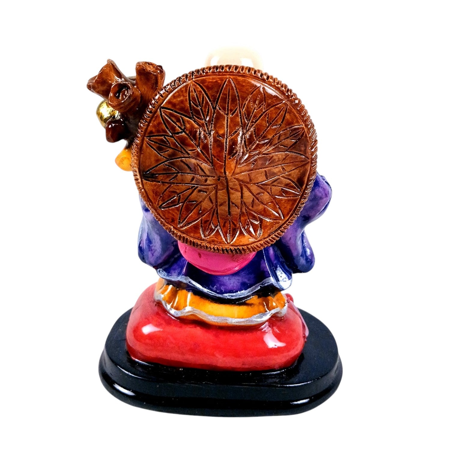 Buddha Showpiece with Rustic Look | Feng Shui Decor - For Good Luck, Home, Table, Office Decor & Gift- Fo Health Wealth And Prodperirty - 6 Inch - Apkamart