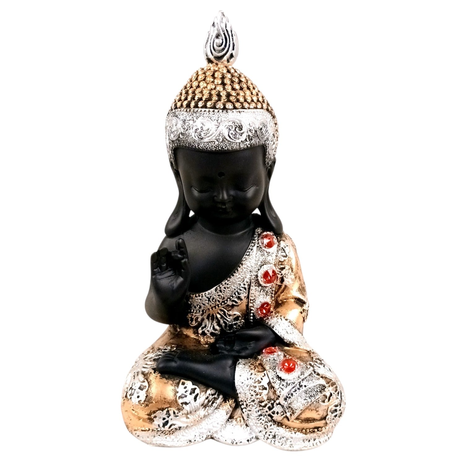 Buddha Statues | Lord Gautam Buddha Sitting Pose Idol Showpiece - For Living room, Home, Table, Shelf, Office Décor,Temple | Housewarming & Birthday Gift - 10 Inch - Apkamart