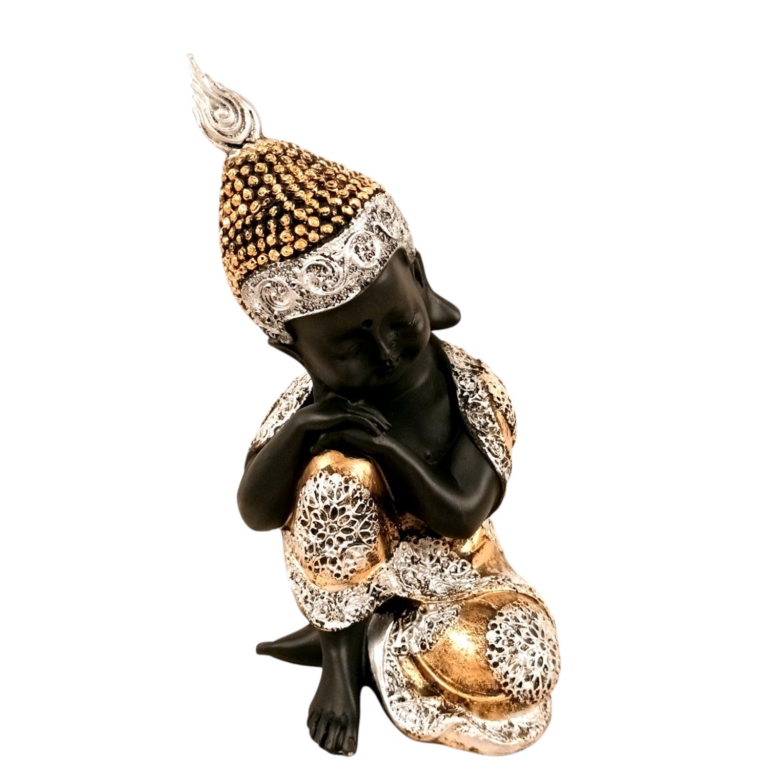 Buddha Statues | Lord Gautam Buddha Sitting Pose Idol Showpiece - For Living room, Home, Table, Shelf, Office Décor | Housewarming & Birthday Gift - 10 Inch - Apkamart