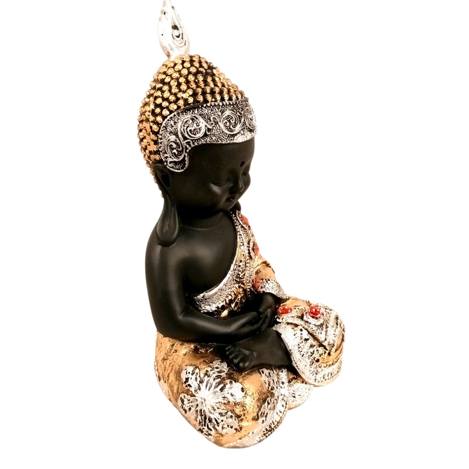 Buddha Statues | Lord Gautam Buddha Sitting Pose Idol Showpiece - For Living room, Home, Table, Shelf, Office Décor | Housewarming & Birthday Gift - 10 Inch (Set Of 2) - Apkamart