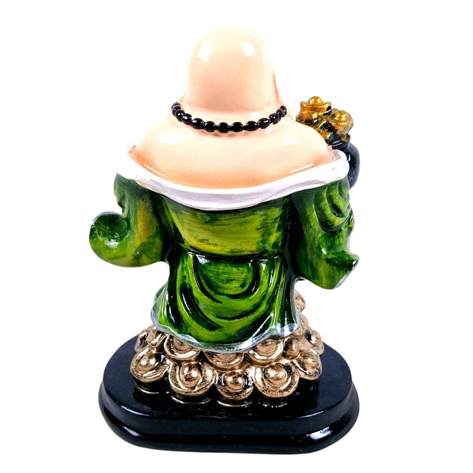 Buddha Showpiece with Rustic Look | Feng Shui Decor - For Good Luck, Home, Table, Office Decor & Gift - 7 Inch - Apkamart