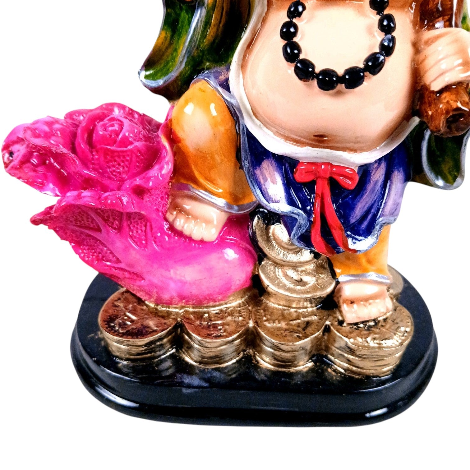 Buddha Showpiece with Rustic Look | Feng Shui Decor - For Good Luck, Home, Table, Office Decor & Gift - 6 Inch - Apkamart