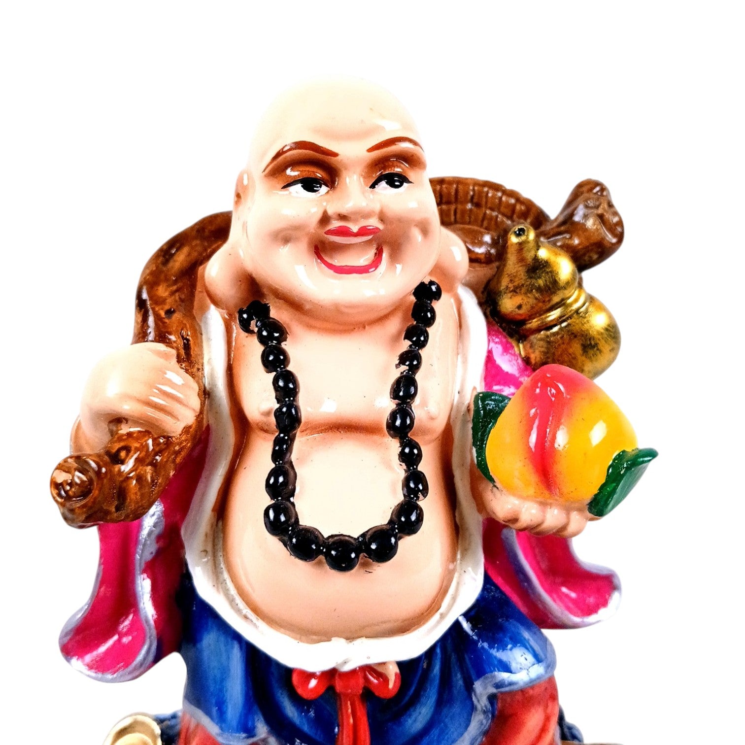  Buddhha Showpiece with Rustic Look | Feng Shui Decor - For Good Luck, Home, Table, Office Decor & Gift - 6 Inch - Apkamart