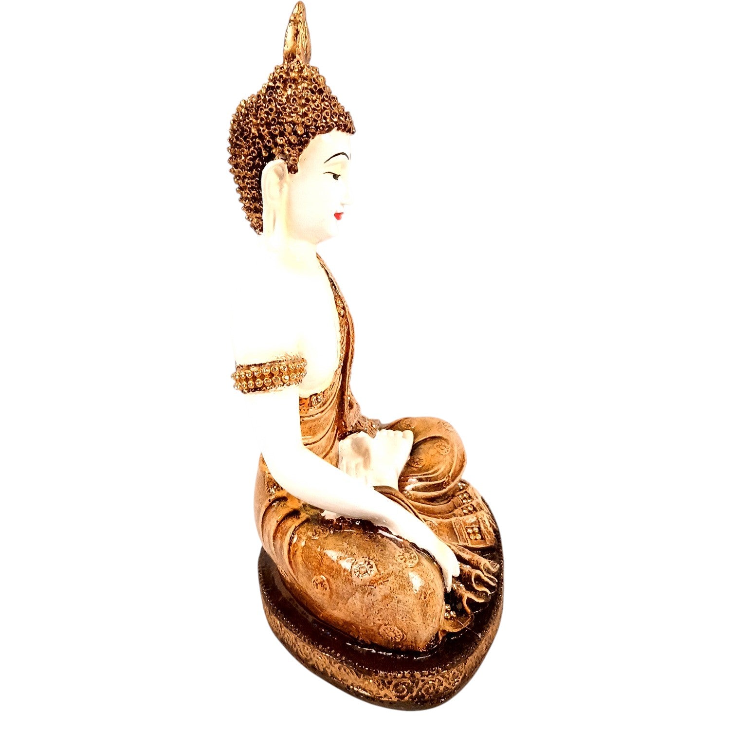 Buddha Statue | Lord Gautam Buddha in Meditation Idol Showpiece - For Living room, Home, Table, Shelf, Office Decor & Gift - 10 Inch - Apkamart