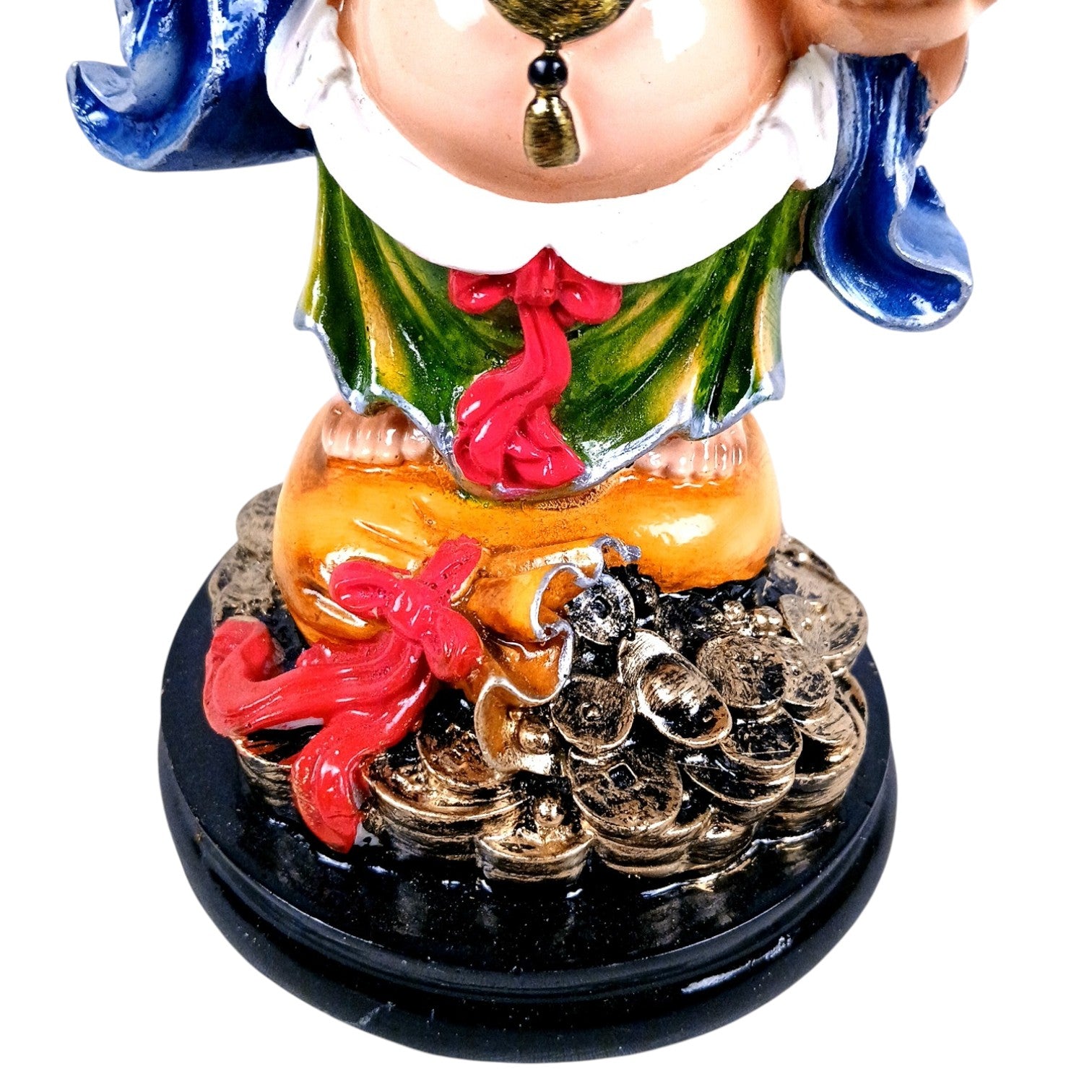 Laughing Buddha Showpiece with Bowl | Feng Shui Decor - Good Luck, Home, Table, Office Decor & Gift - 7 Inch - Apkamart