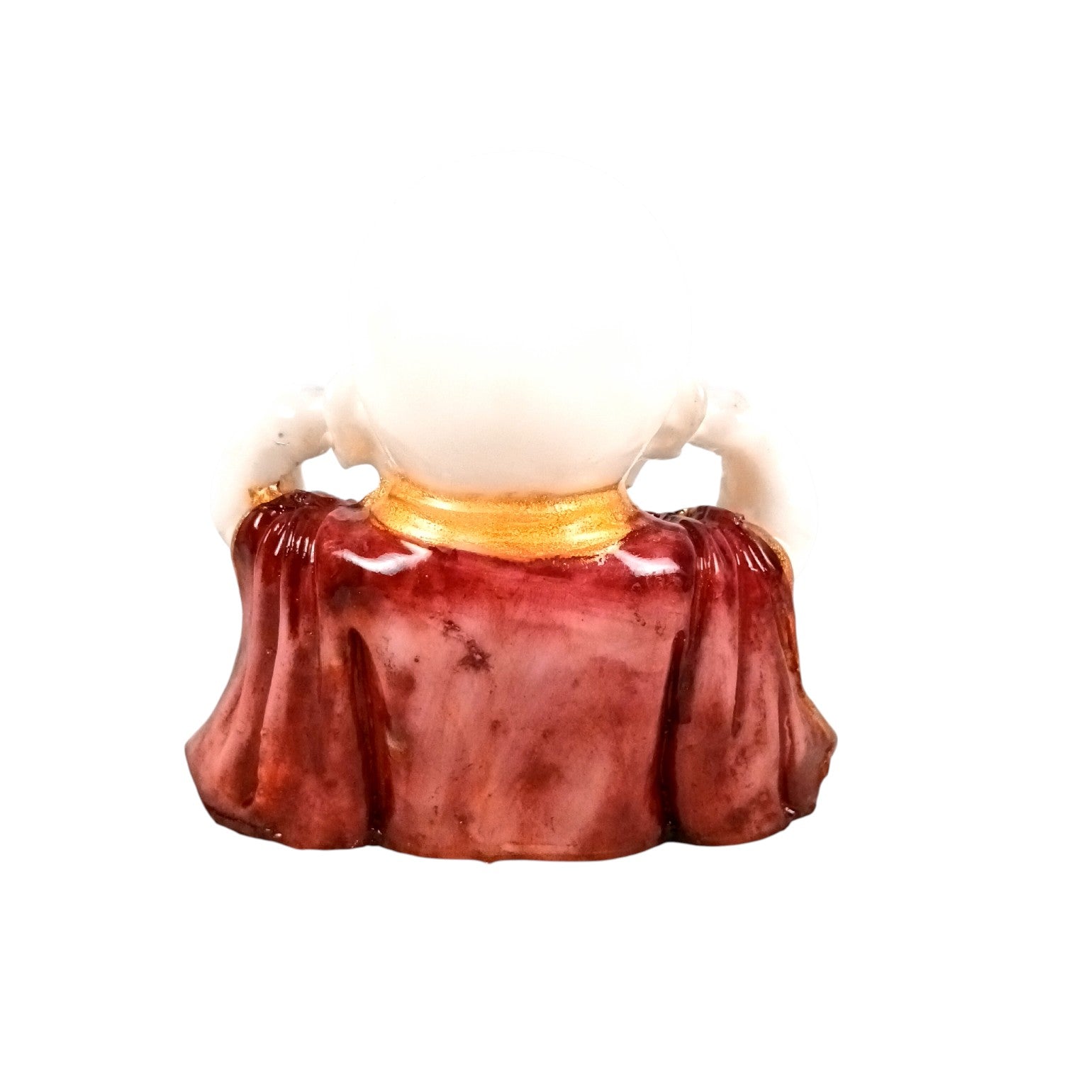 Baby Monk Laughing Buddha Statue | Cute Buddha Showpiece for Home Decor & Vastu | Decorative Figurine for Living Room, Table & Gifting - (Pack Of 2) - Apkamart