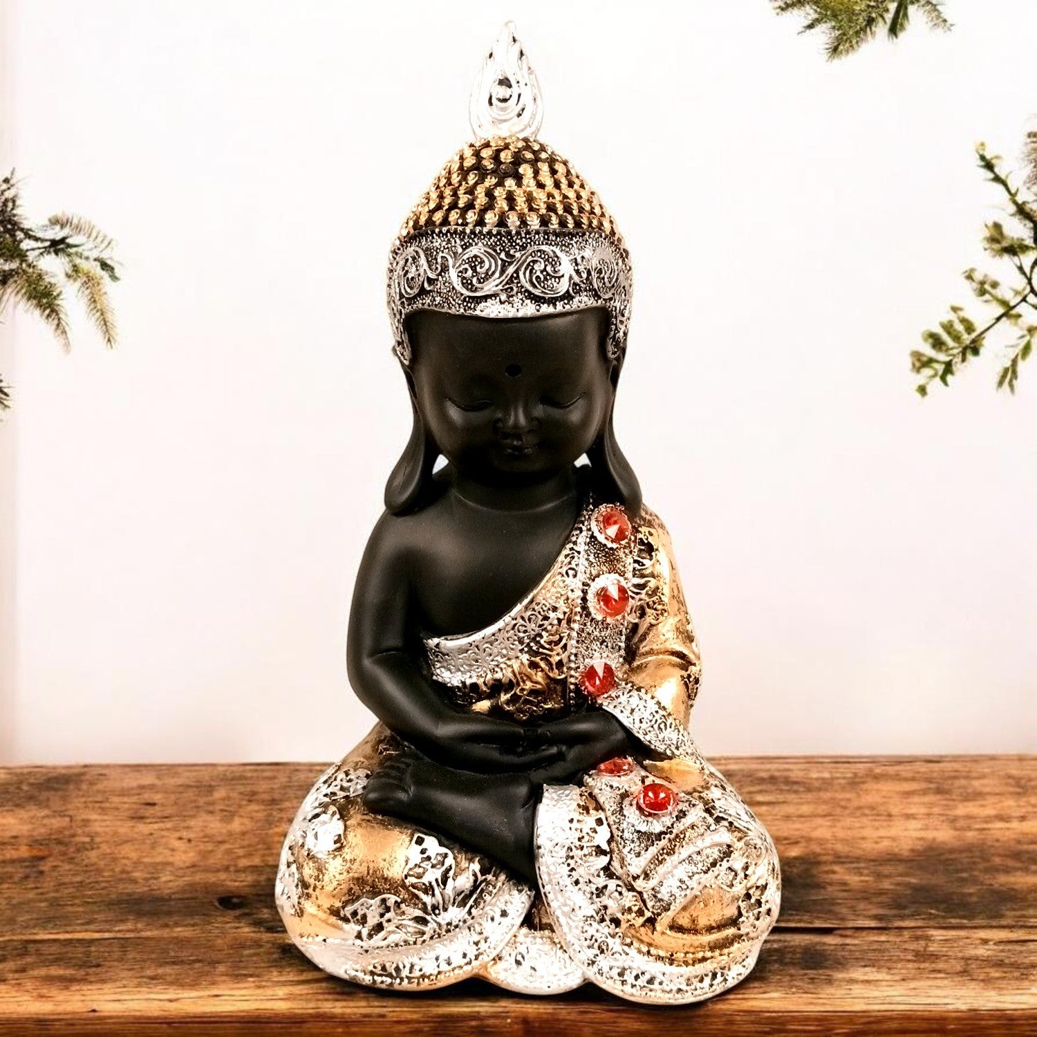 Buddha Statues | Lord Gautam Buddha Idol Sitting Pose Showpiece - For Living room, Home, Table, Shelf, Office Décor | Housewarming & Birthday Gift - 10 Inch - Apkamart