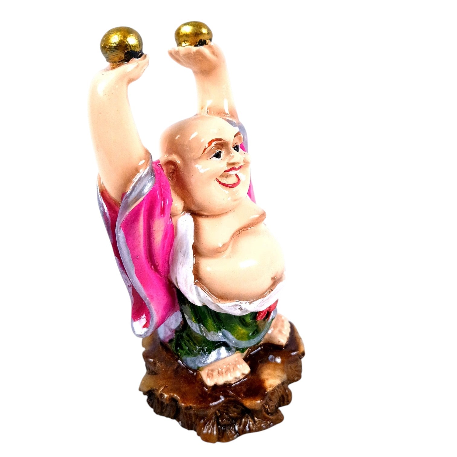  Laughing Buddha Statue | Monk Showpiece with Money Bag for Wealth | Good Luck, Victory, Success and Prosperity - For Home, Table & Office Decor & Gift - 5 Inch - Apkamart