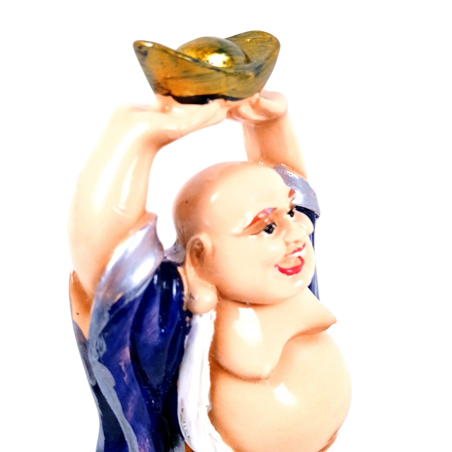  Laughing Buddha Statue with Bowl | Buddha Showpiece with Money Bag for Wealth | For Home, Table & Office Decor & Gift - Symbol of wealth, good luck & prosperity - 6 Inch - Apkamart