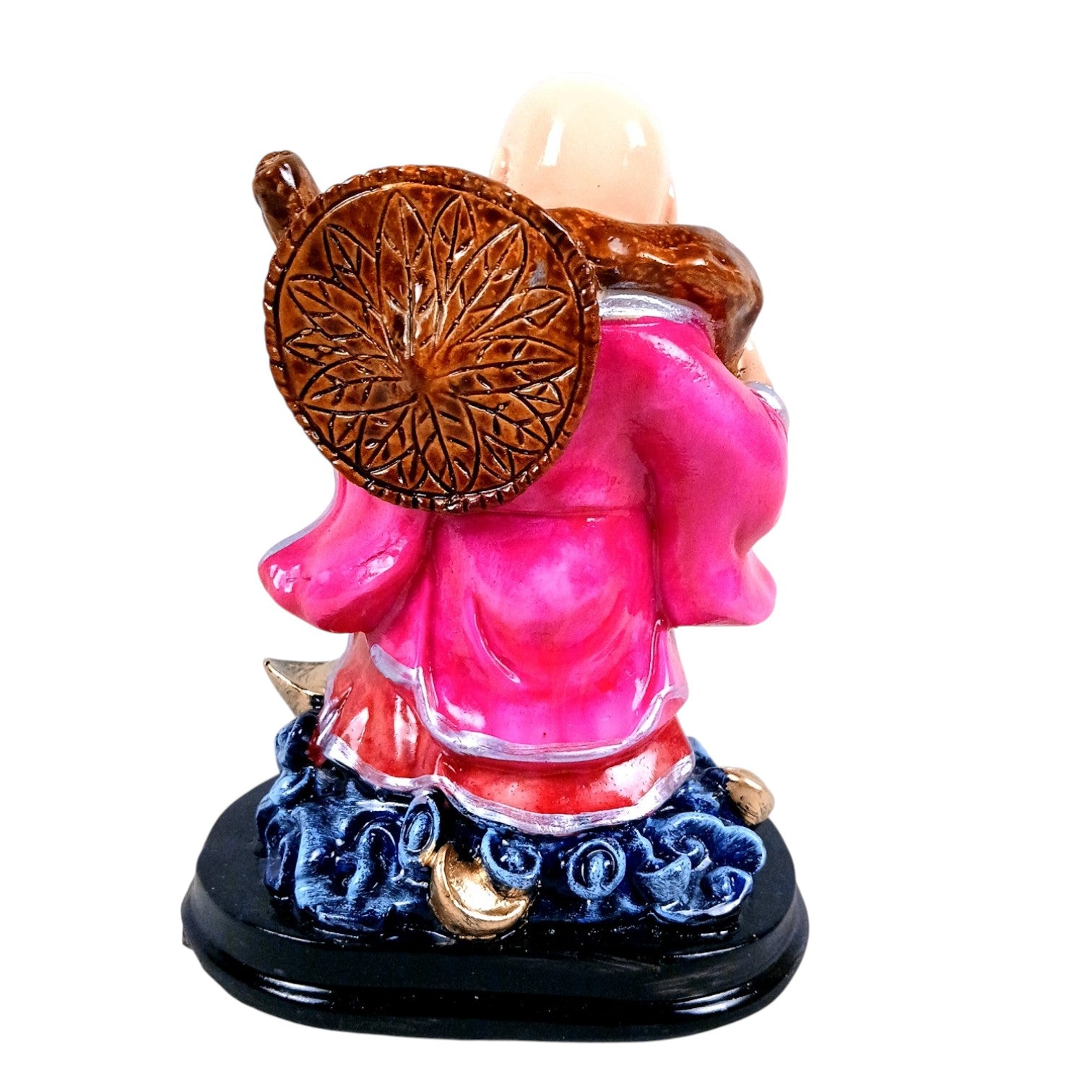  Buddhha Showpiece with Rustic Look | Feng Shui Decor - For Good Luck, Home, Table, Office Decor & Gift - 6 Inch - Apkamart