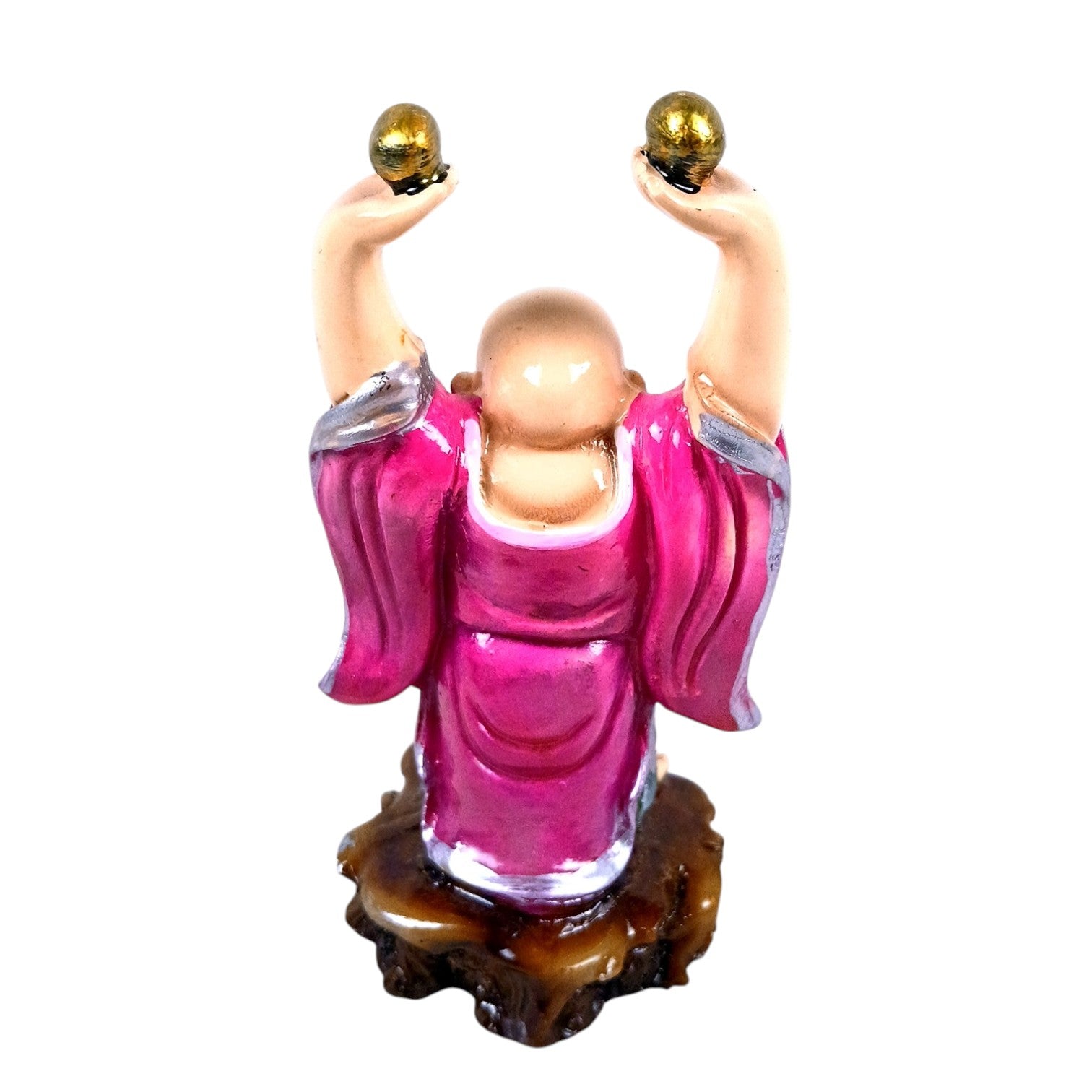  Laughing Buddha Statue | Monk Showpiece with Money Bag for Wealth | Good Luck, Victory, Success and Prosperity - For Home, Table & Office Decor & Gift - 5 Inch - Apkamart