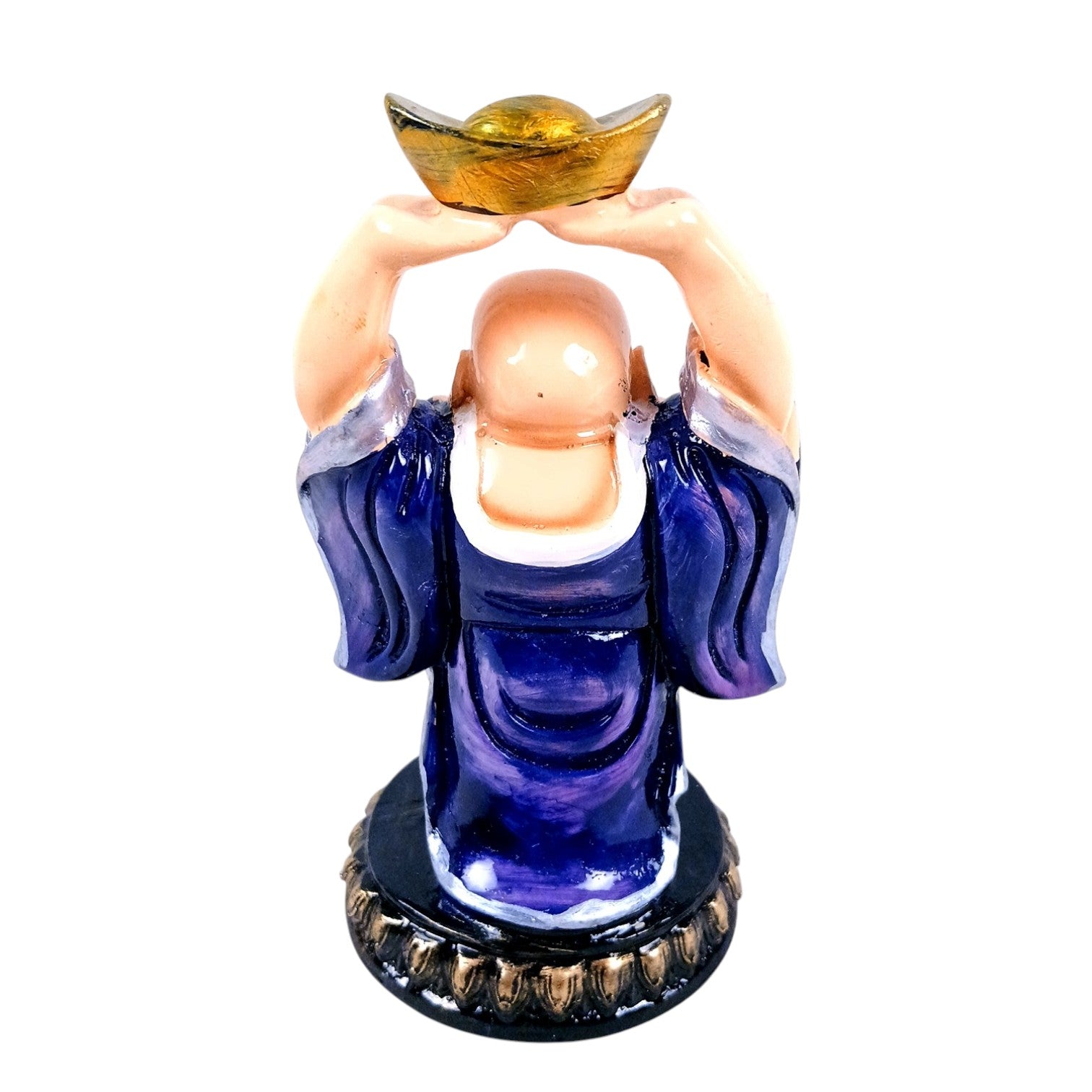  Laughing Buddha Statue with Bowl | Buddha Showpiece with Money Bag for Wealth | For Home, Table & Office Decor & Gift - Symbol of wealth, good luck & prosperity - 6 Inch - Apkamart