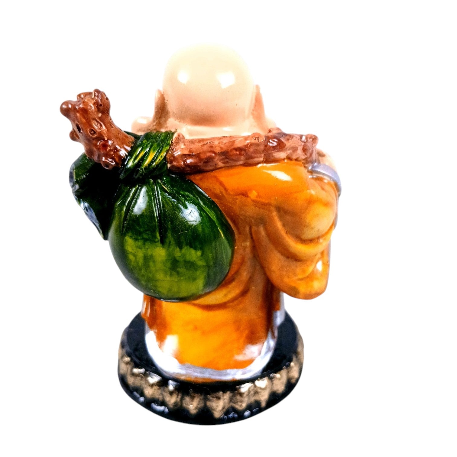Laughing Buddha Statue | Buddha Showpiece with Money Bag for Wealth | For Good Luck, Home, Table & Office Decor & Gift - Symbol of wealth, good luck & prosperity - 5 Inch - Apkamart