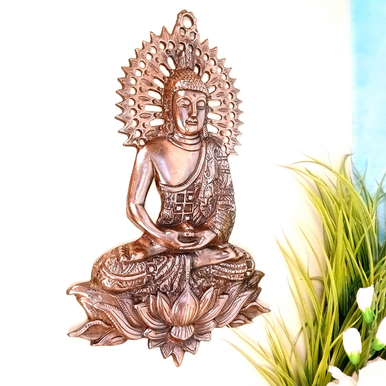 Lord Buddha Wall Hanging - Meditating Design | Bhagwan Buddha Wall Decor - for Home, Gifts & Office Decor | Spiritual Decor - 16 Inch - Apkamart