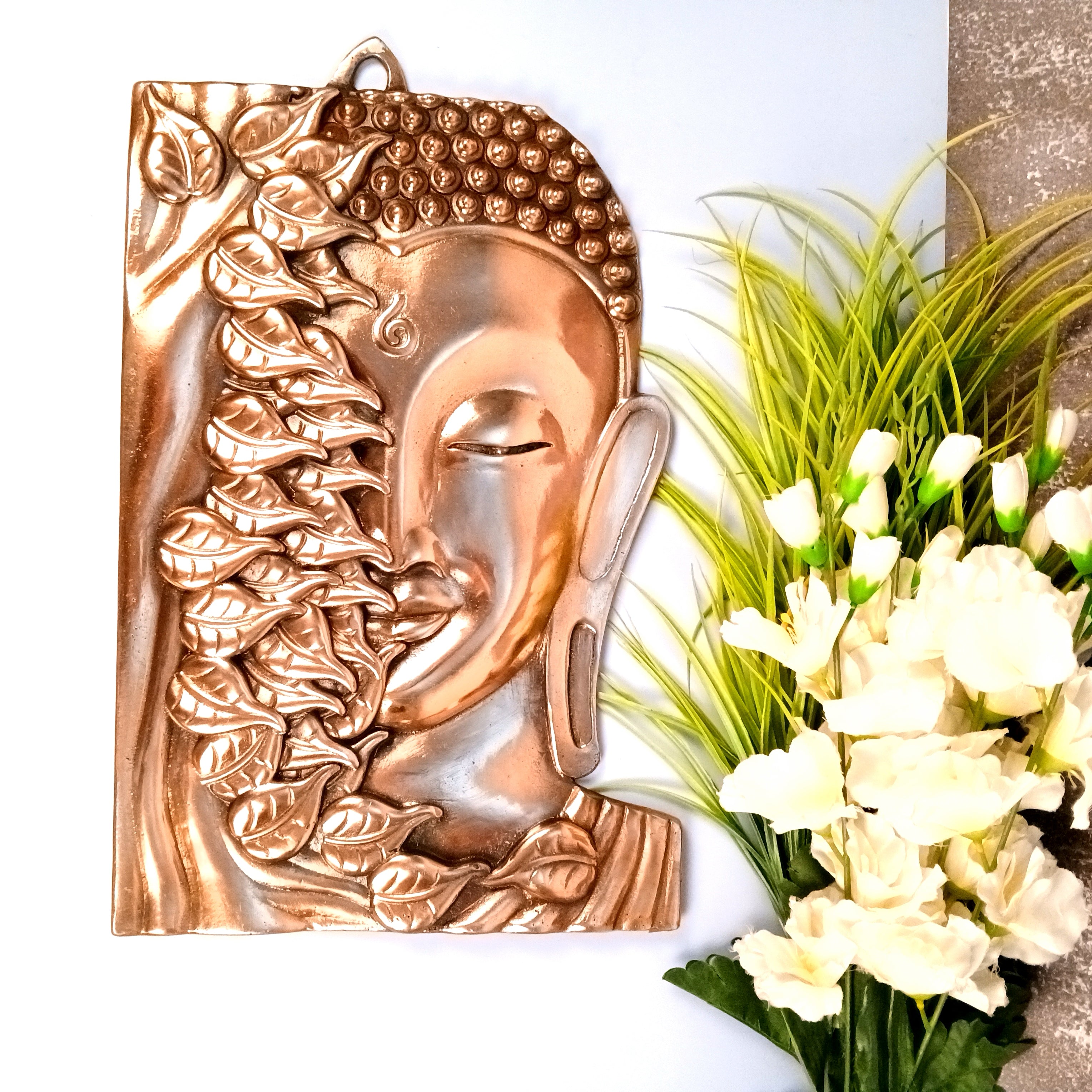 Buddha Wall Hanging Wall Art Showpiece | Handcrafted Home Decor Item | Elegant Buddha Art for Living Room & Bedroom | Ethnic Gift for Diwali & Birthday - 20 Inch - Apkamart