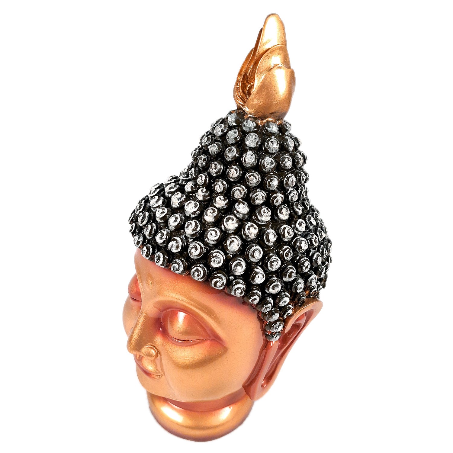 Buddha Head Statue | Lord Gautam Buddha Face Idol Showpiece - for Living Room, Home, Table, Office Decor & Gift - 11 Inch - Apkamart