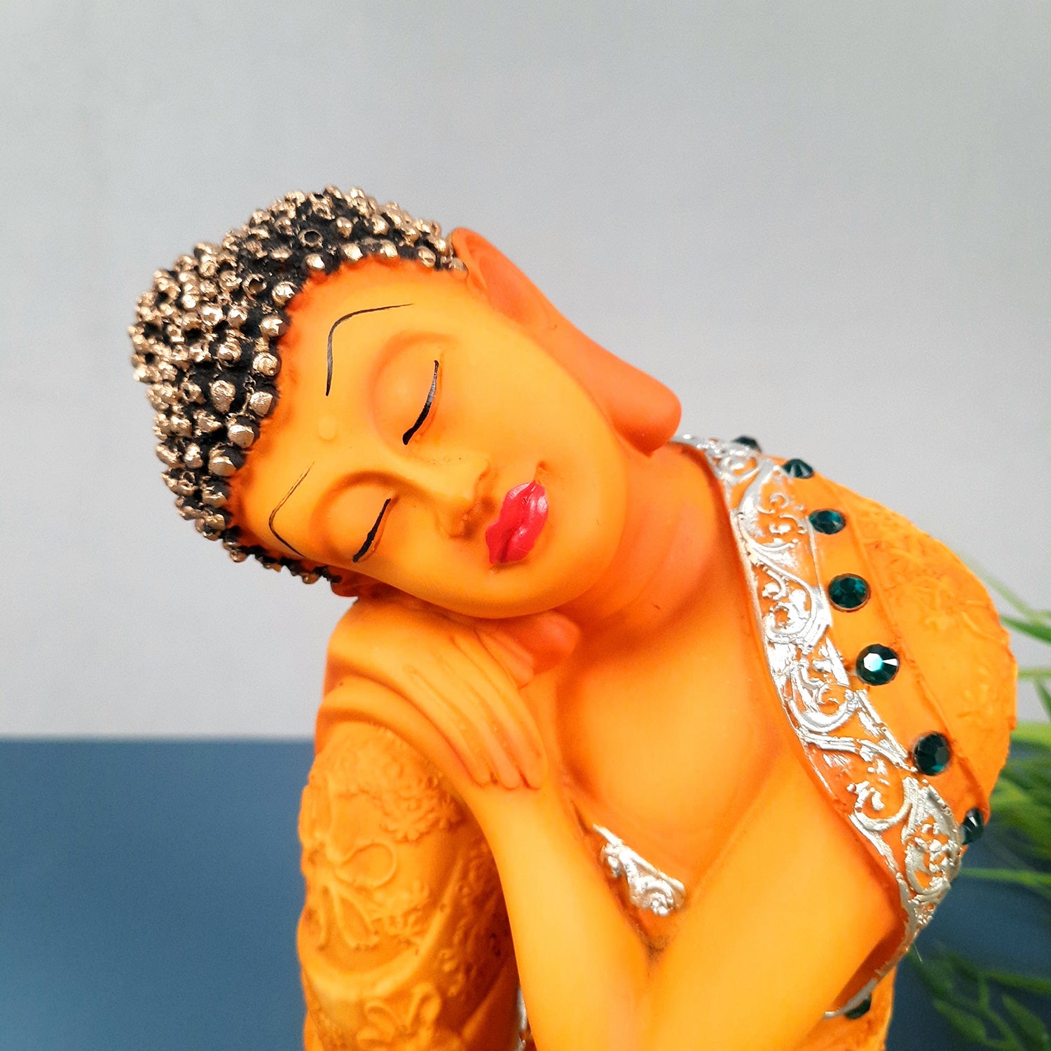 Buddha Statue | Lord Gautam Buddha Relaxing Design Idol Showpiece - For Living room, Home, Table, Shelf, Office Decor & Gift - 9 Inch - apkamart