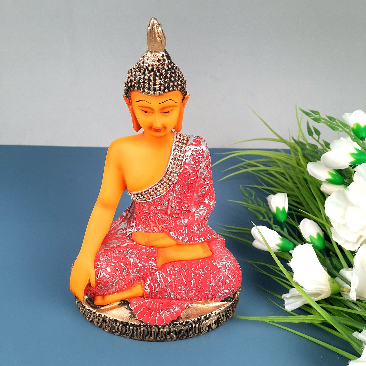 Buddha Showpiece Home Decor -for Home Decor & Spiritual Living - 10 Inch - ApkaMart