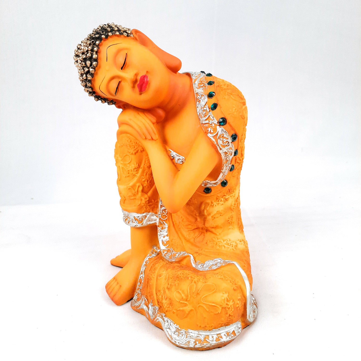 Buddha Statue | Lord Gautam Buddha Relaxing Design Idol Showpiece - For Living room, Home, Table, Shelf, Office Decor & Gift - 9 Inch - apkamart