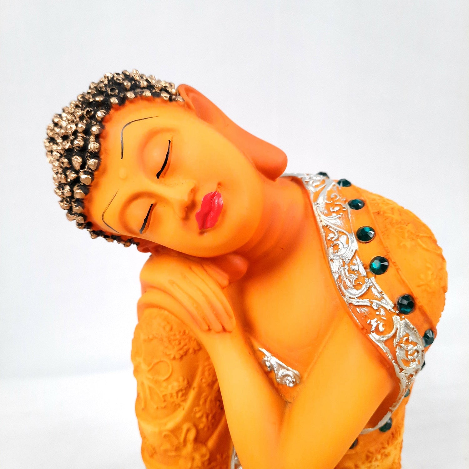 Buddha Statue | Lord Gautam Buddha Relaxing Design Idol Showpiece - For Living room, Home, Table, Shelf, Office Decor & Gift - 9 Inch - apkamart