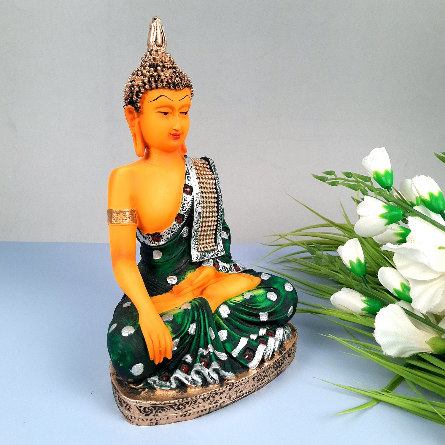 Buddha Showpiece - for Home  & Garden Decor - 10 Inch - ApkaMart