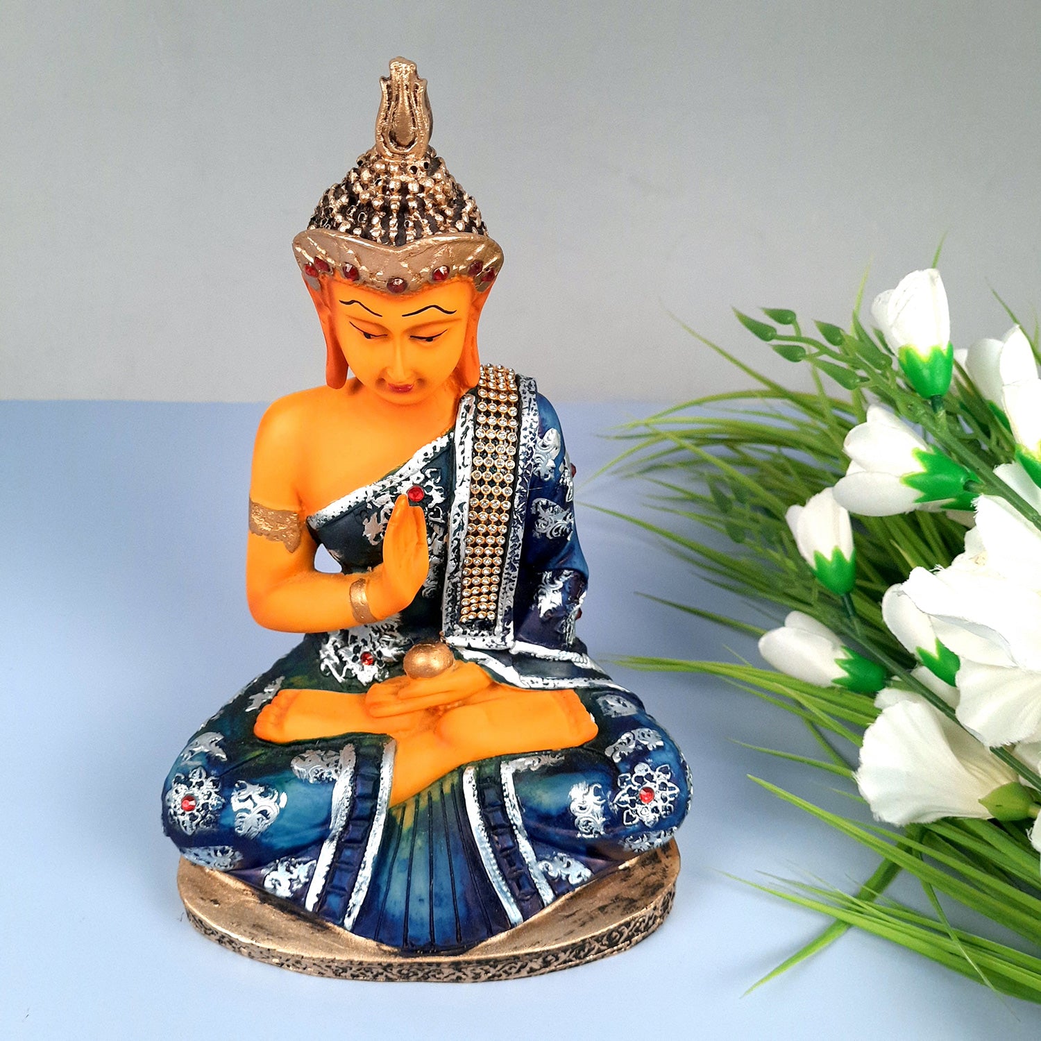 Lord Buddha Statue for Office Decoration - 10 Inches - ApkaMart 