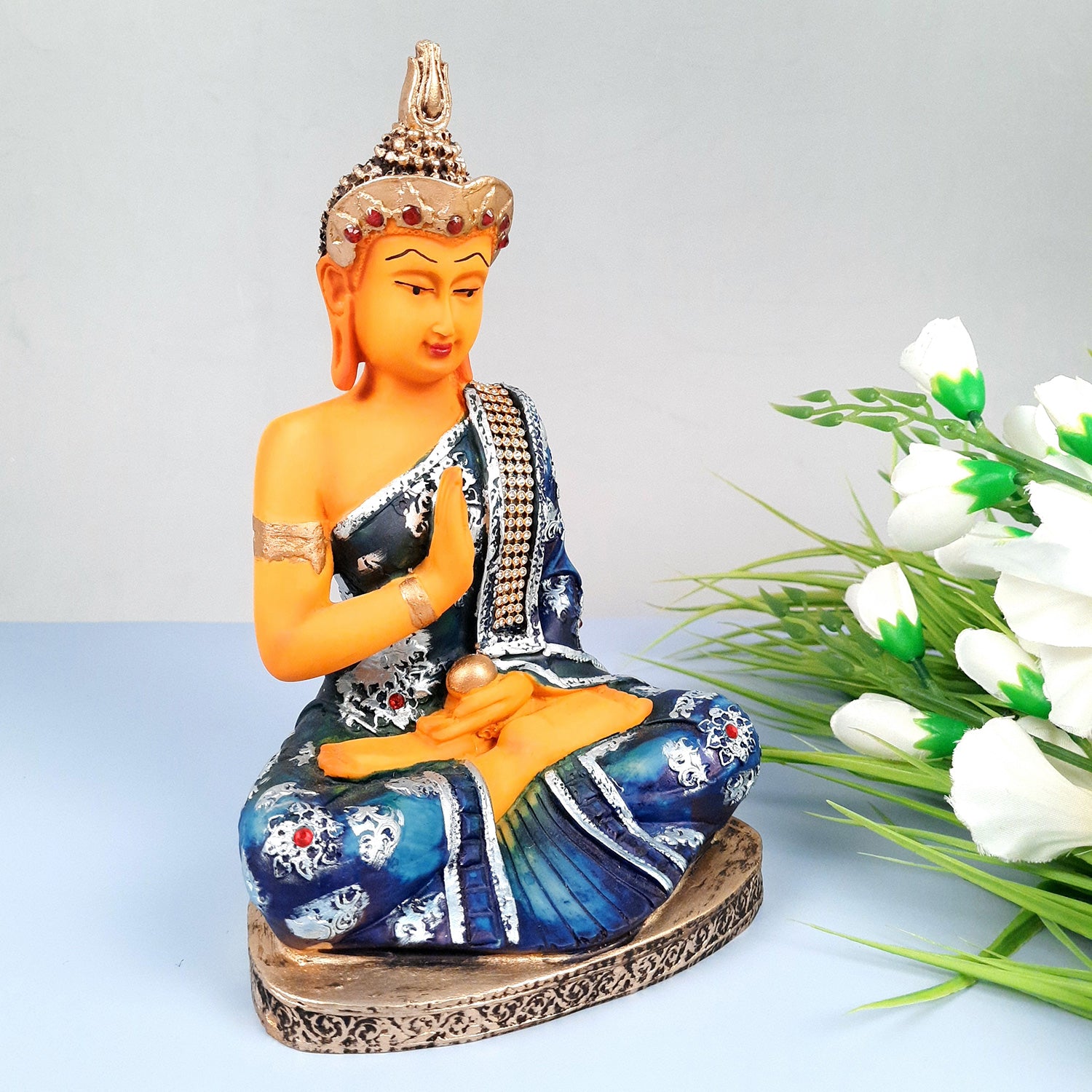 Lord Buddha Statue for Office Decoration - 10 Inches - ApkaMart 