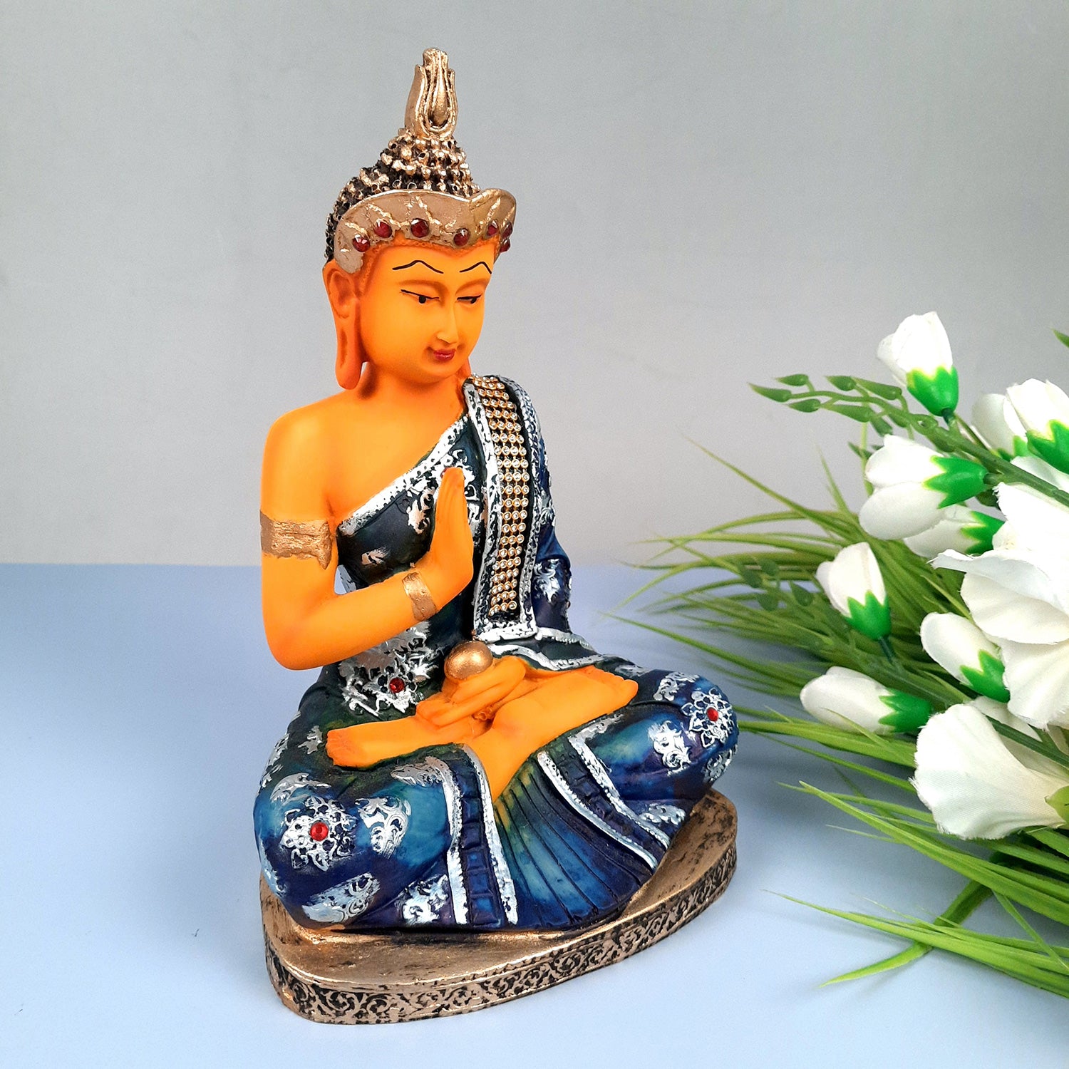 Lord Buddha Statue for Office Decoration - 10 Inches - ApkaMart 