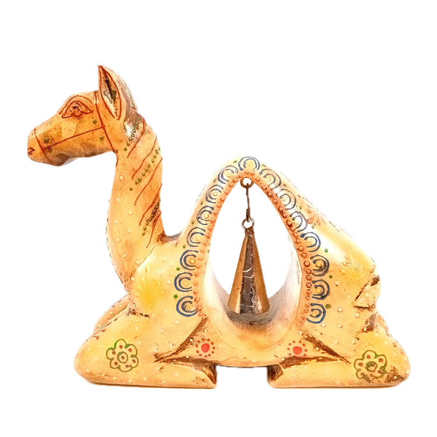 Camel Showpiece | Camel With Bell Statue | Animal Figurines - for Vastu, Showpieces for Home Table, Living Room Decor & Gifts - 8 Inch - Apkamart