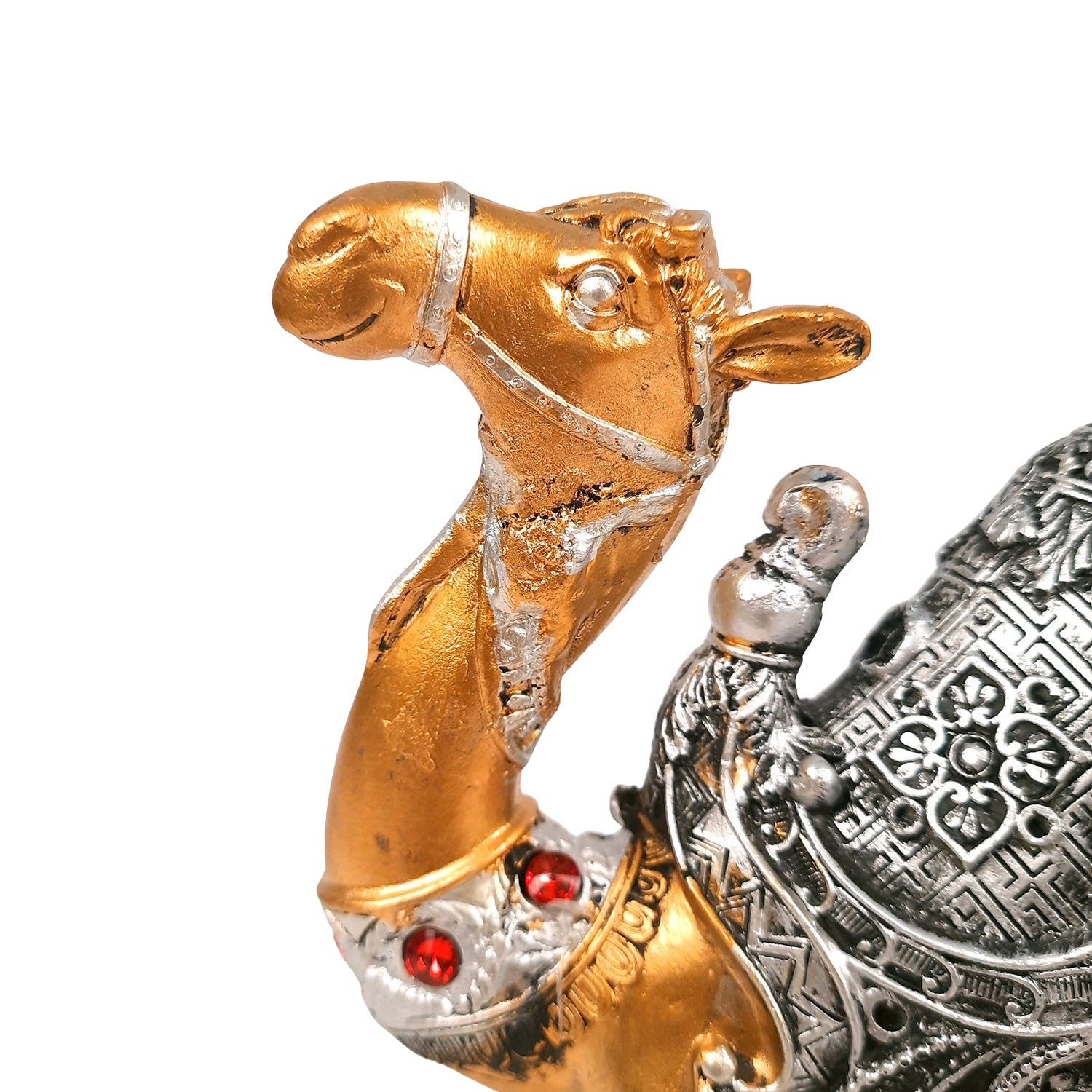 Camel Showpiece Set | Sitting & Standing Camel Statue for Home Décor & Vastu | Decorative Animal Figurines for Living Room, Table & Gifting - (Set of 2) - Apkamart