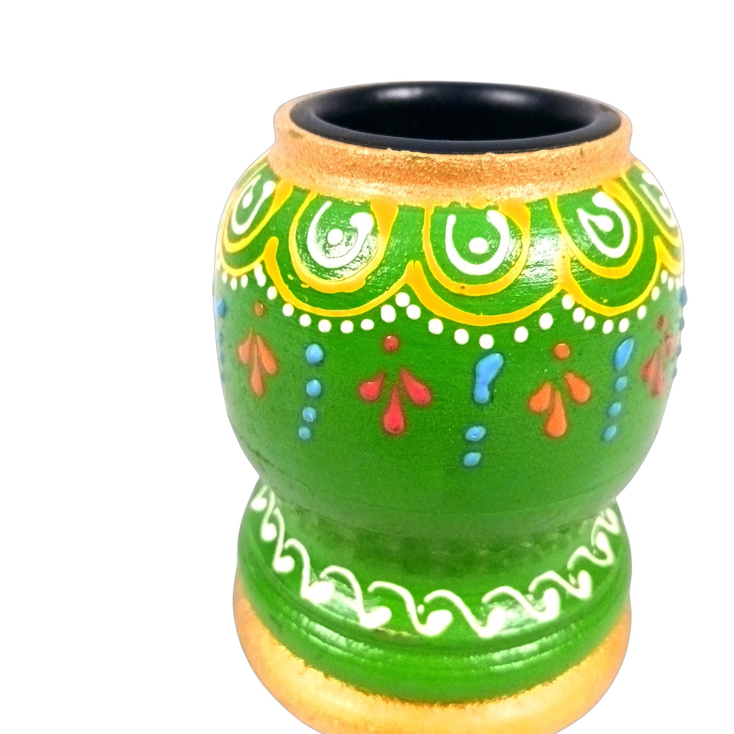 Handmade Candle Holder | Decorative Candle Stand for Home Decor, Living Room, Festive & Diwali Decoration | Tea Light Holder for Gift & Table Centerpiece - 4 Inch - Apkamart