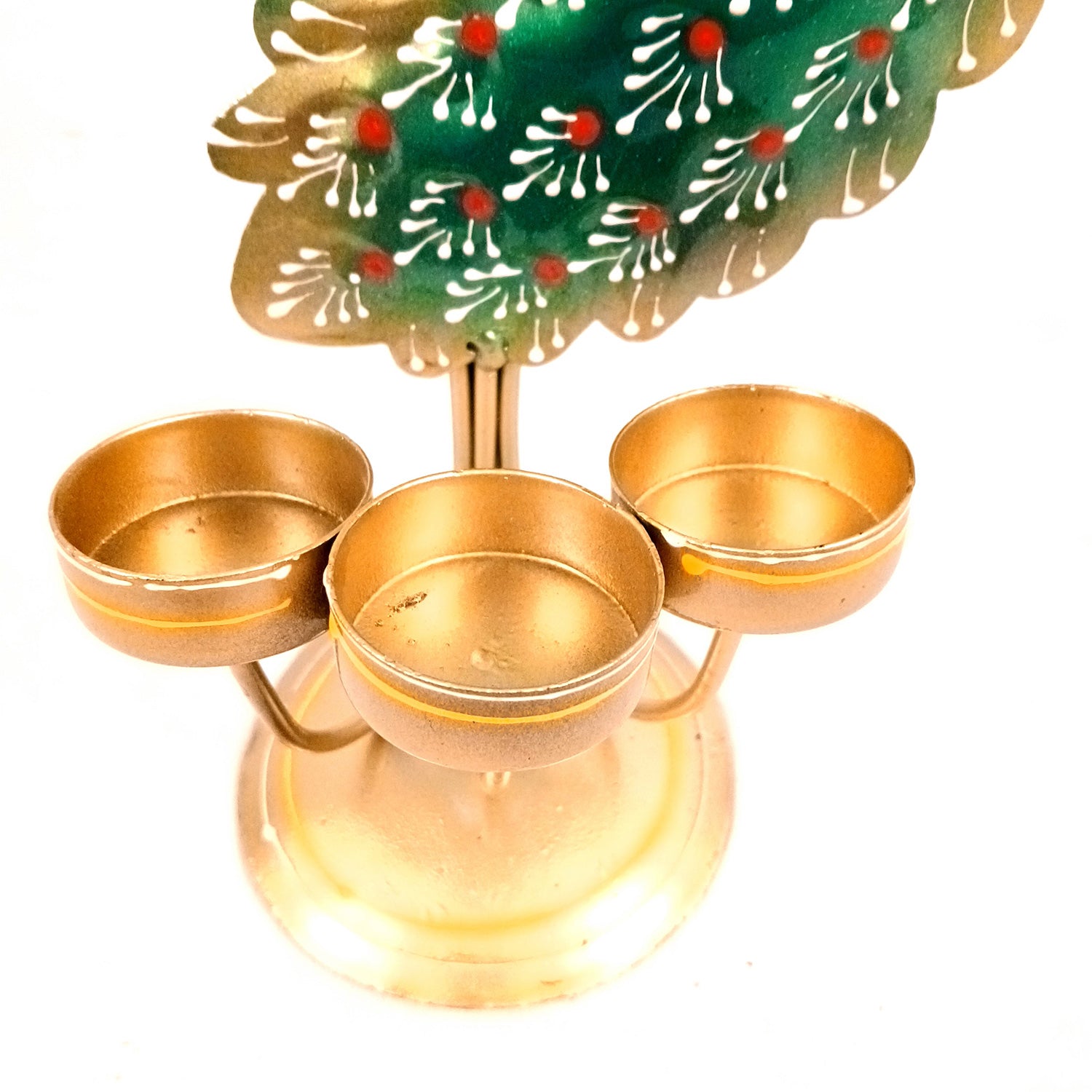 Peacock Tea Light Candle Holder | Candle Holders Stand with 4 Slots - for Home, Table, Living Room, Dining Room, Bedroom Decor | for Diwali Decoration & Gifts - 13 Inch - Apkamart