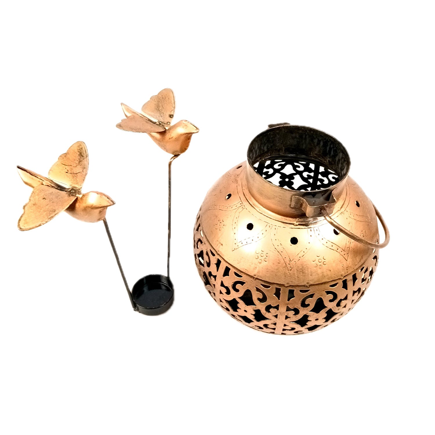 TeaLight Holder Hanging | Antique Dhoop Dani / Pot - Incense Holder - For Home Decor, Table, Living Room, Dining room, Bedroom Decor, Diwali - 12 Inch - Apkamart