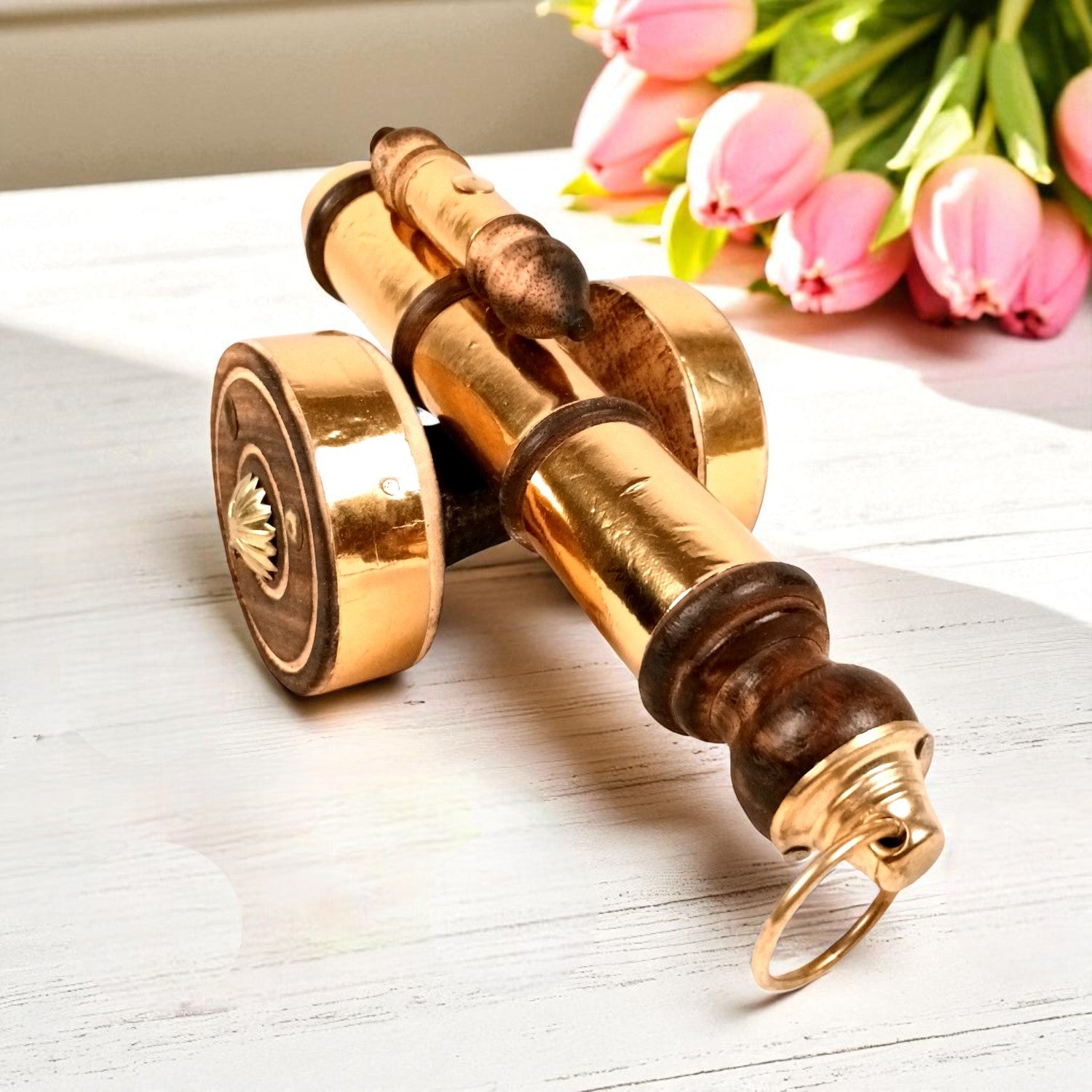 Cannon Showpiece | Vintage Cannon Model | Wooden Antique Decorative Figurine - for Table Decor, Home Decor and Gifts - 9 Inch - Apkamart