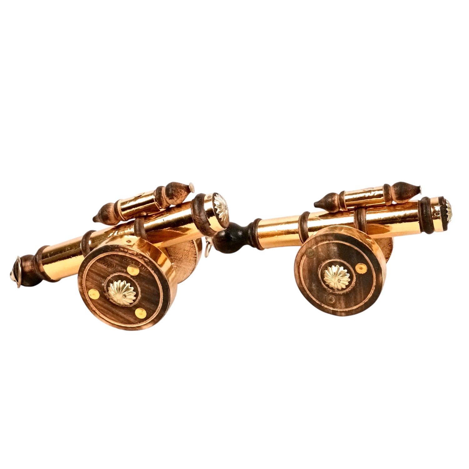 Cannon Showpiece | Vintage Cannon Model | Wooden Antique Decorative Figurine - for Table Decor, Home Decor and Gifts - 9 Inch (Pack Of 2) - Apkamart