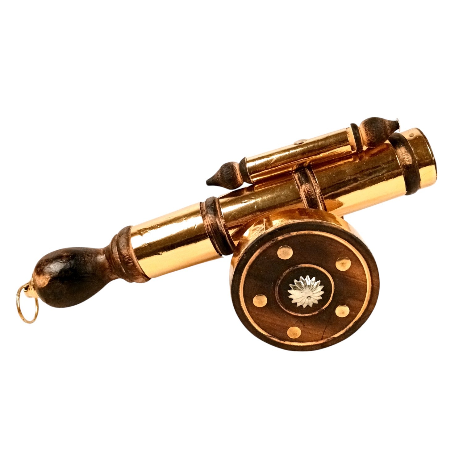 Cannon Showpiece | Vintage Cannon Model | Wooden Antique Decorative Figurine - for Table Decor, Home Decor and Gifts - 12 Inch (Pack Of 2) - Apkamart