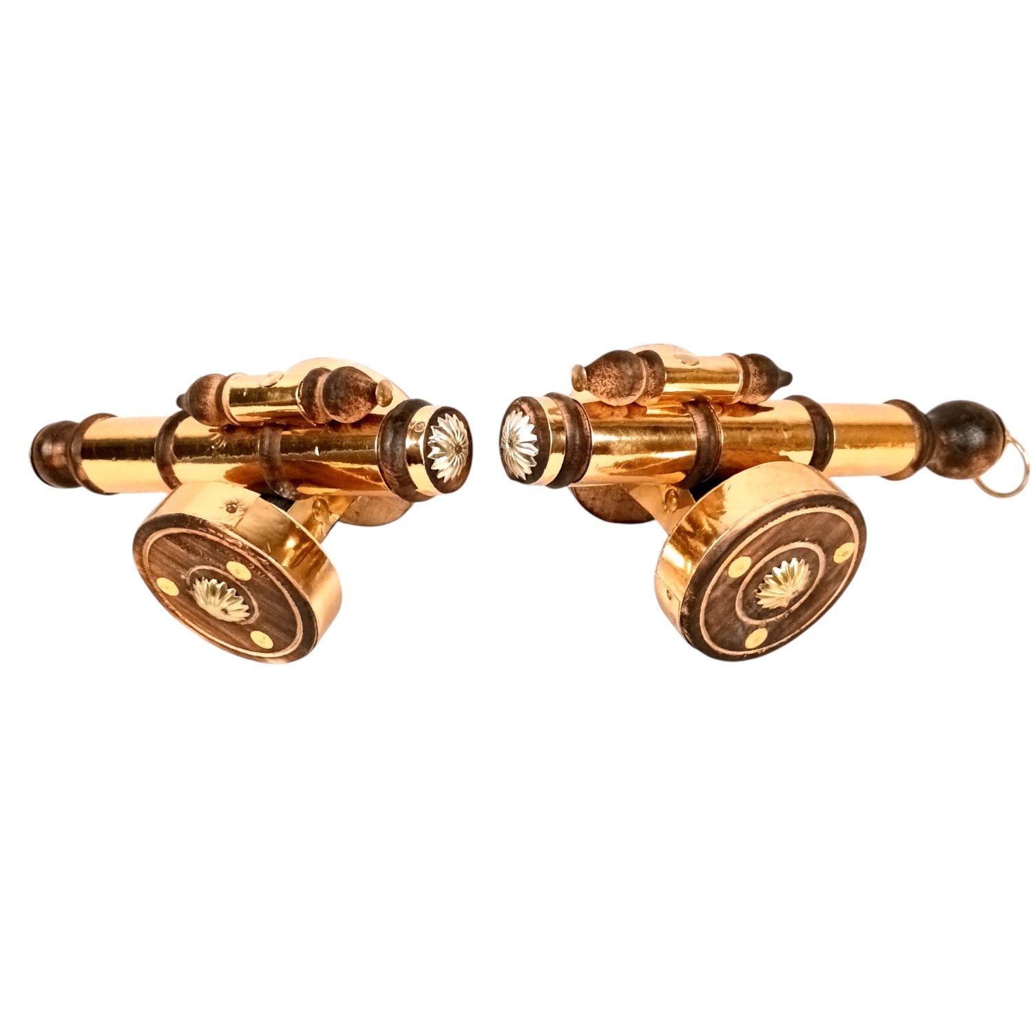 Cannon Showpiece | Vintage Cannon Model | Wooden Antique Decorative Figurine - for Table Decor, Home Decor and Gifts - 9 Inch (Pack Of 2) - Apkamart