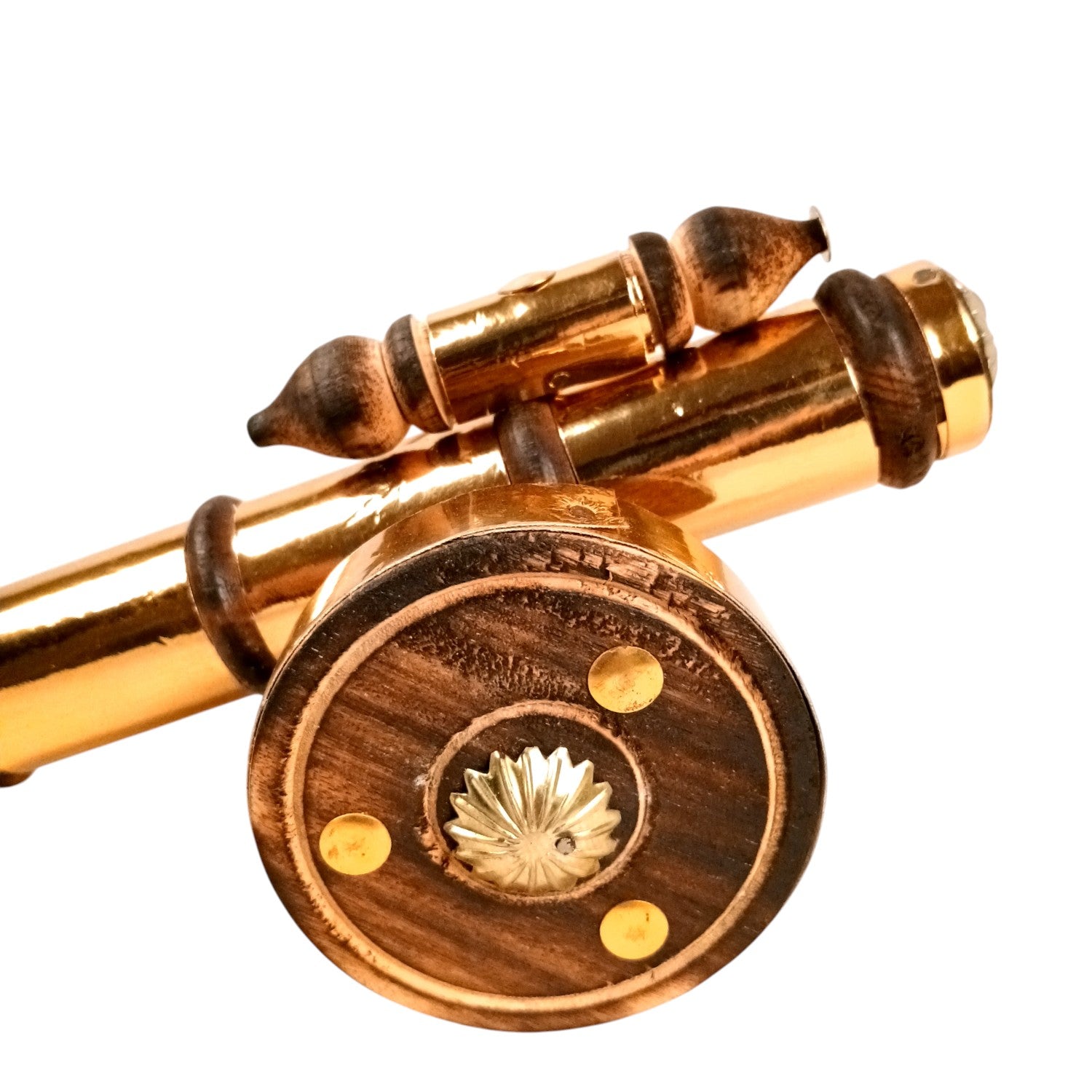 Cannon Showpiece | Vintage Cannon Model | Wooden Antique Decorative Figurine - for Table Decor, Home Decor and Gifts - 9 Inch - Apkamart